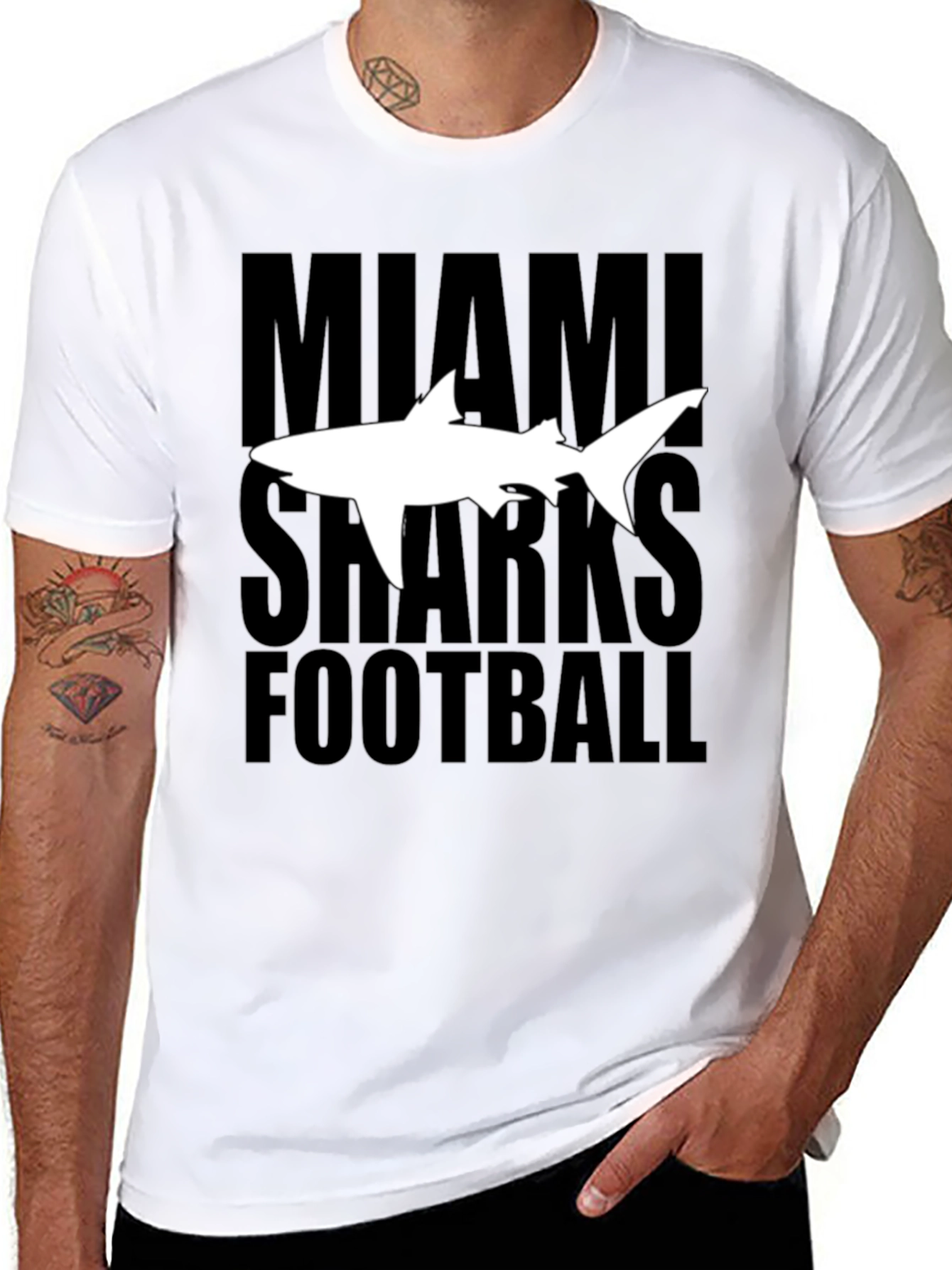 Miami Sharks Football Graphic T-Shirt