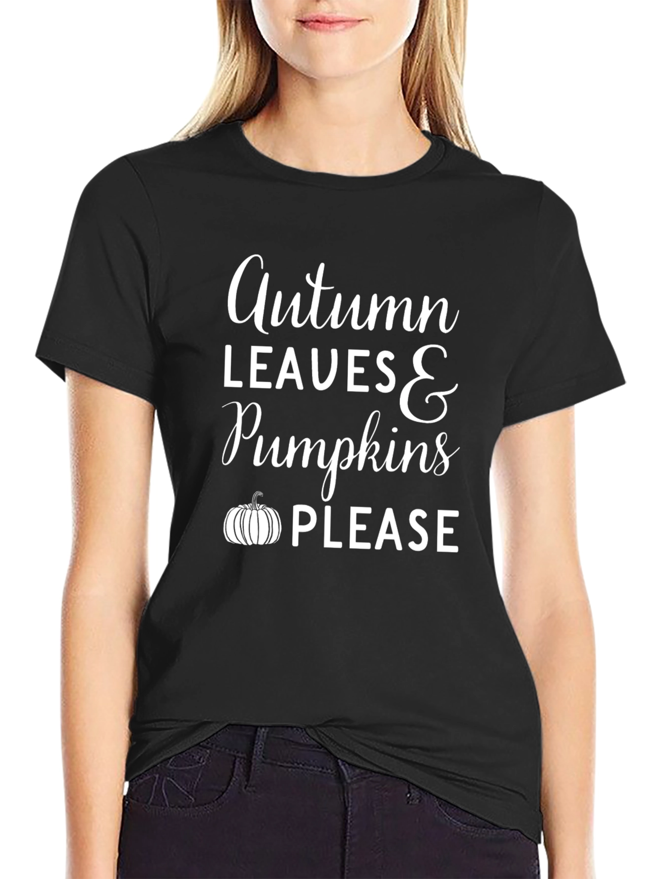 Autumn Leaves & Pumpkins T-Shirt