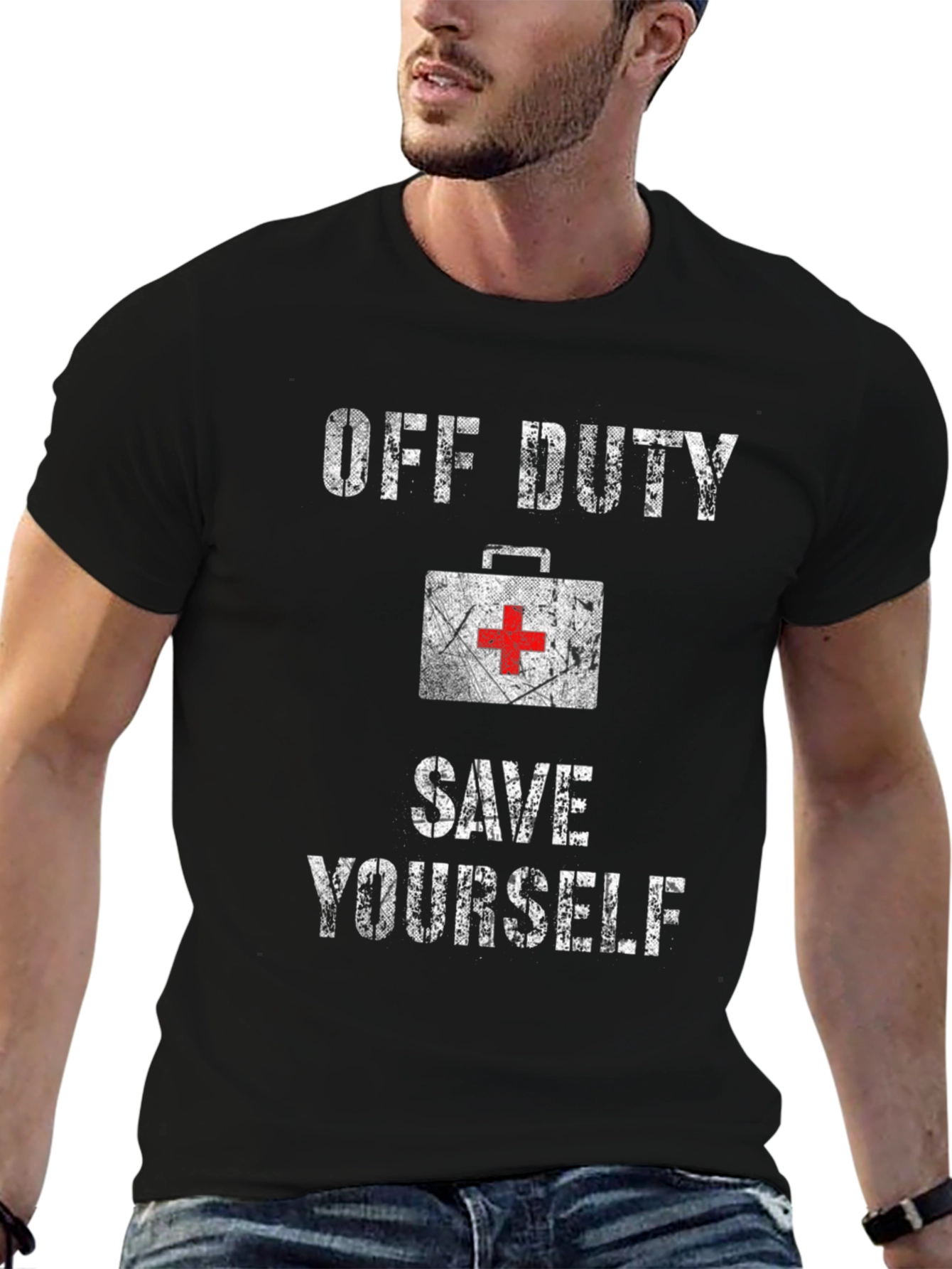 Off Duty Save Yourself Graphic Tee