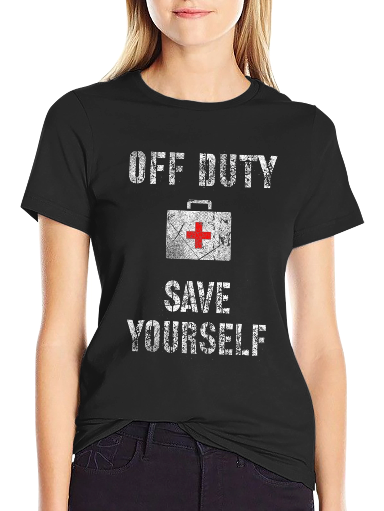 Off Duty Save Yourself Graphic Tee