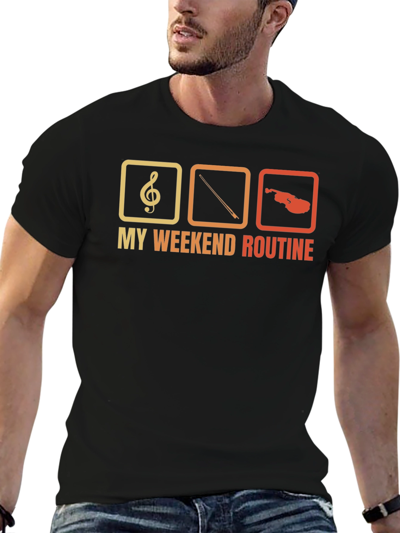 My Weekend Routine Violin T-Shirt