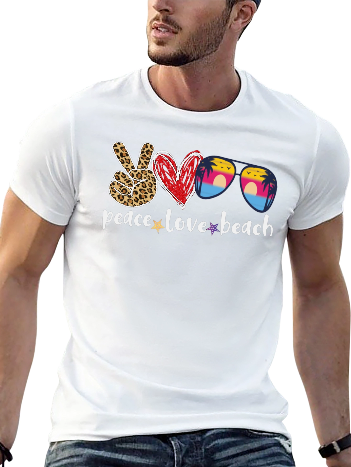 Peace Love Beach Graphic Tee