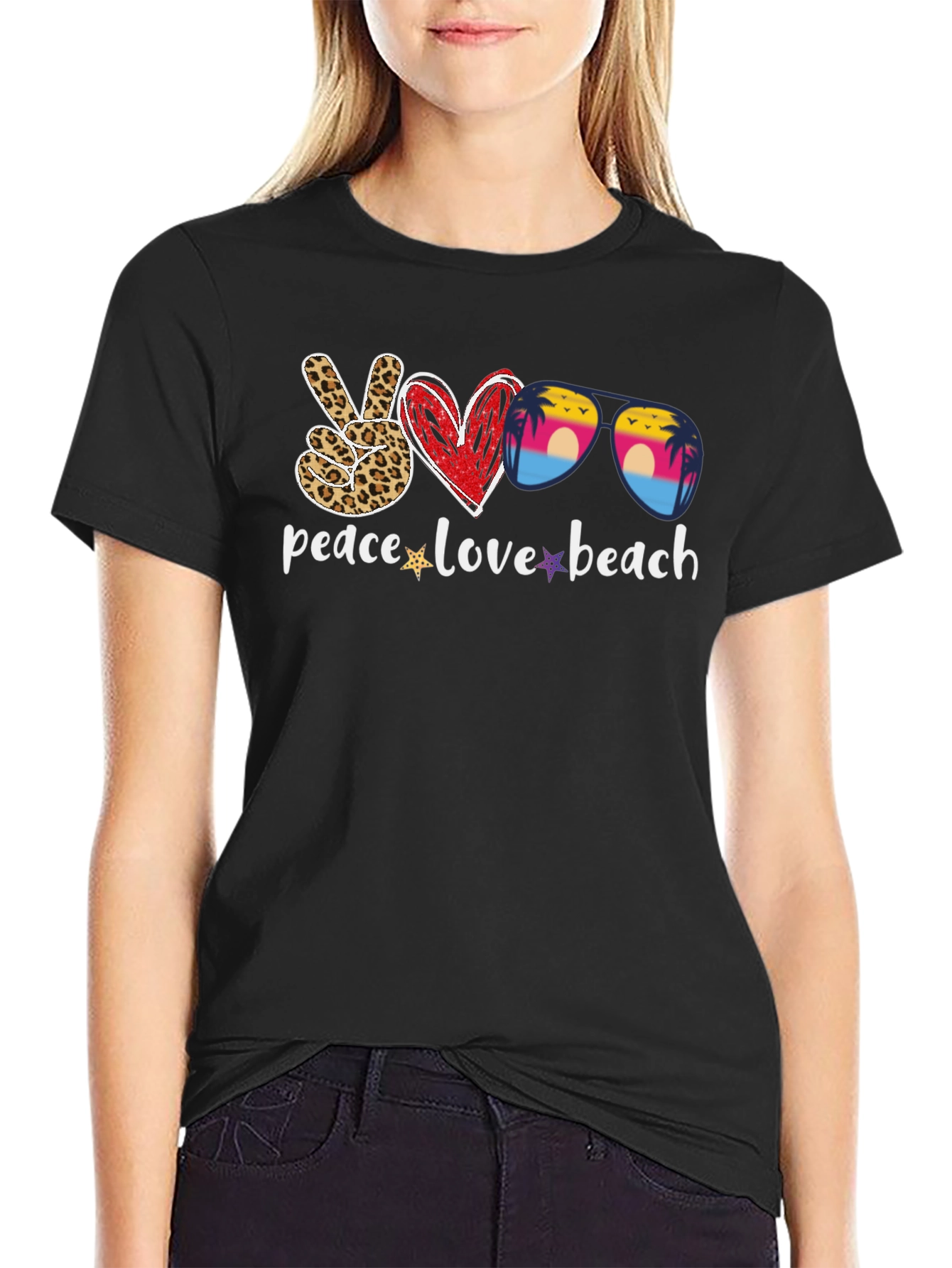 Peace Love Beach Graphic Tee