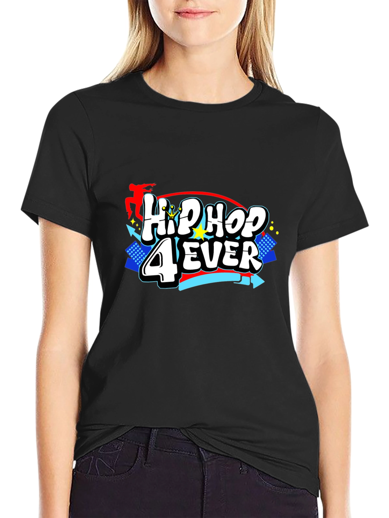 Hip Hop 4 Ever Black T-Shirt