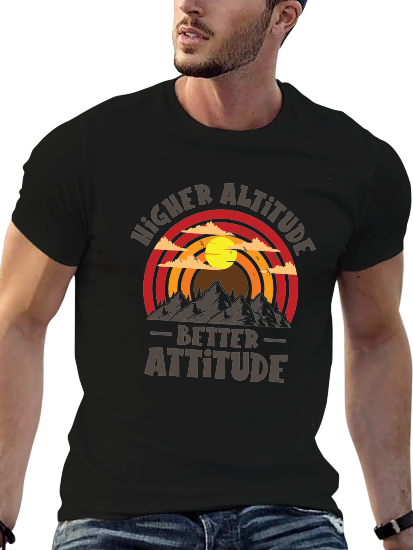 Higher Altitude Better Attitude Graphic T-Shirt