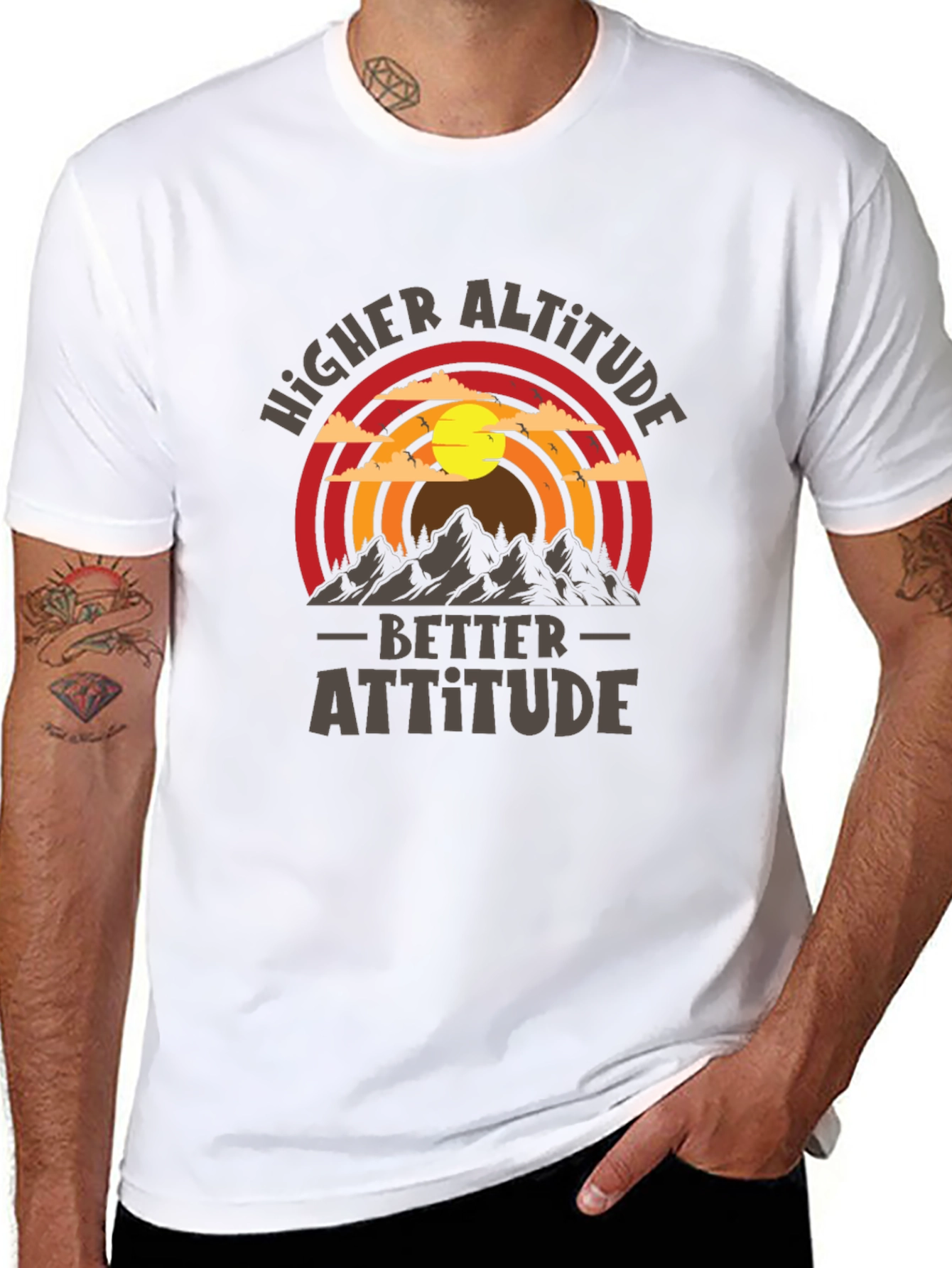 Higher Altitude Better Attitude Graphic T-Shirt