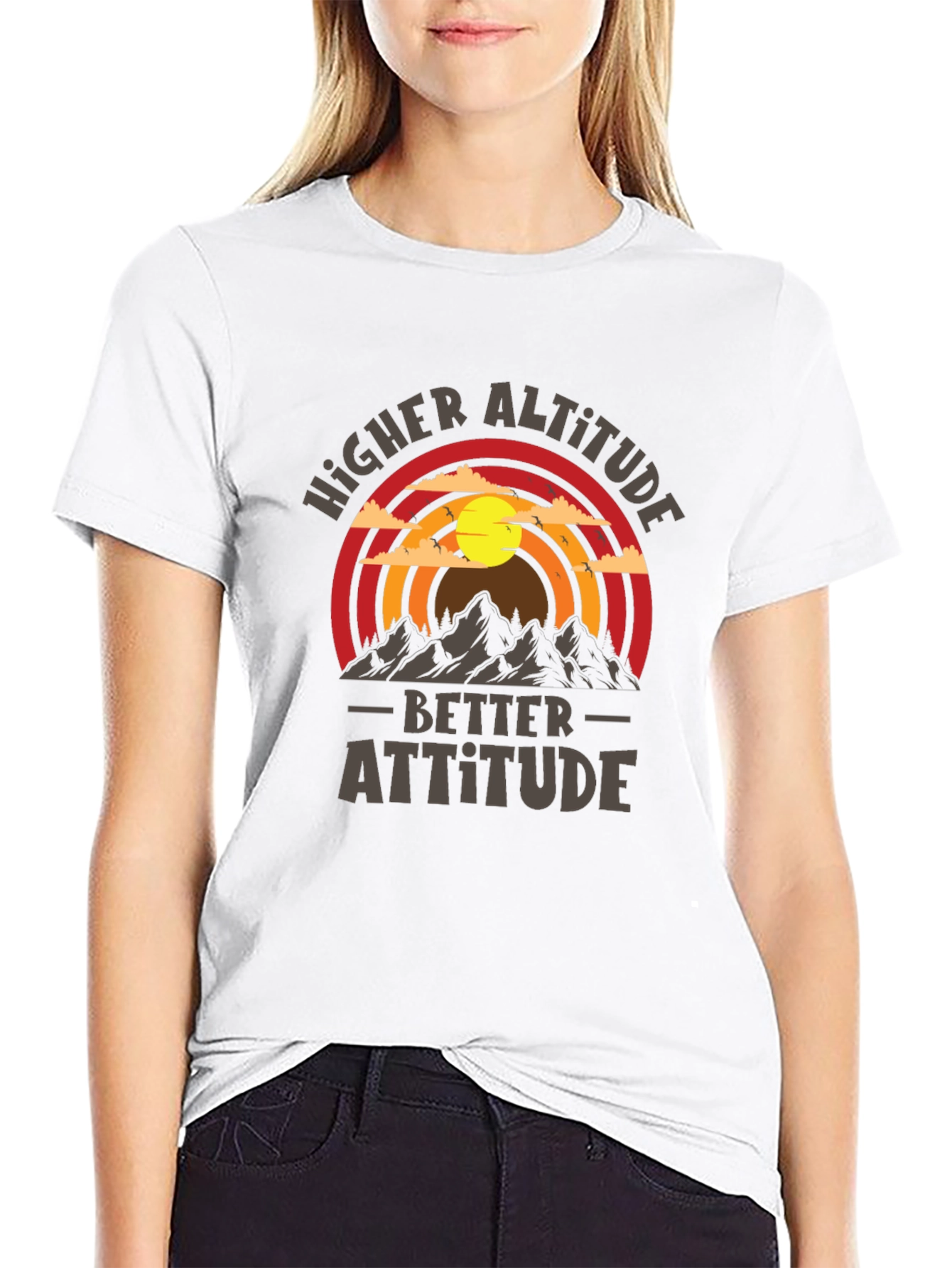 Higher Altitude Better Attitude Graphic T-Shirt