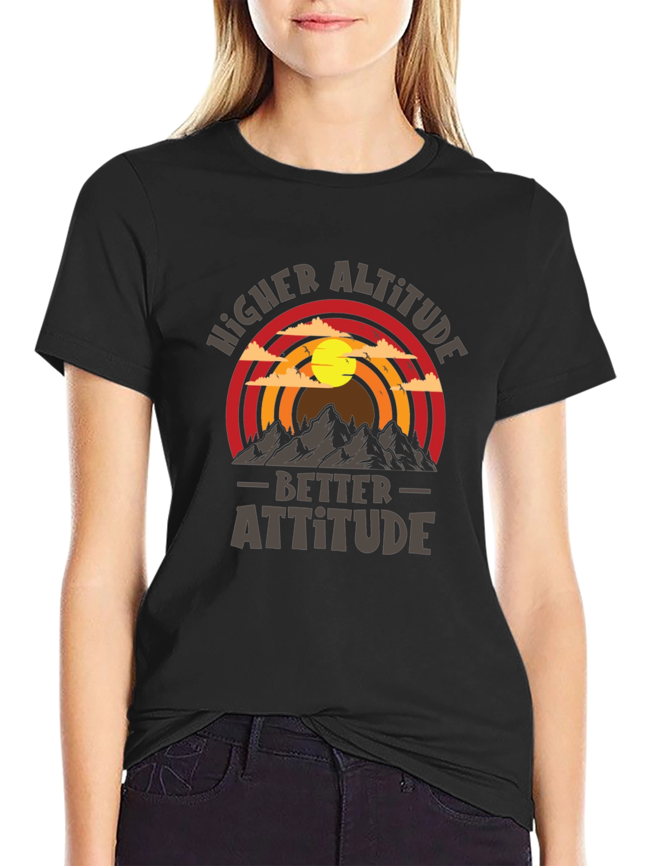 Higher Altitude Better Attitude Graphic T-Shirt