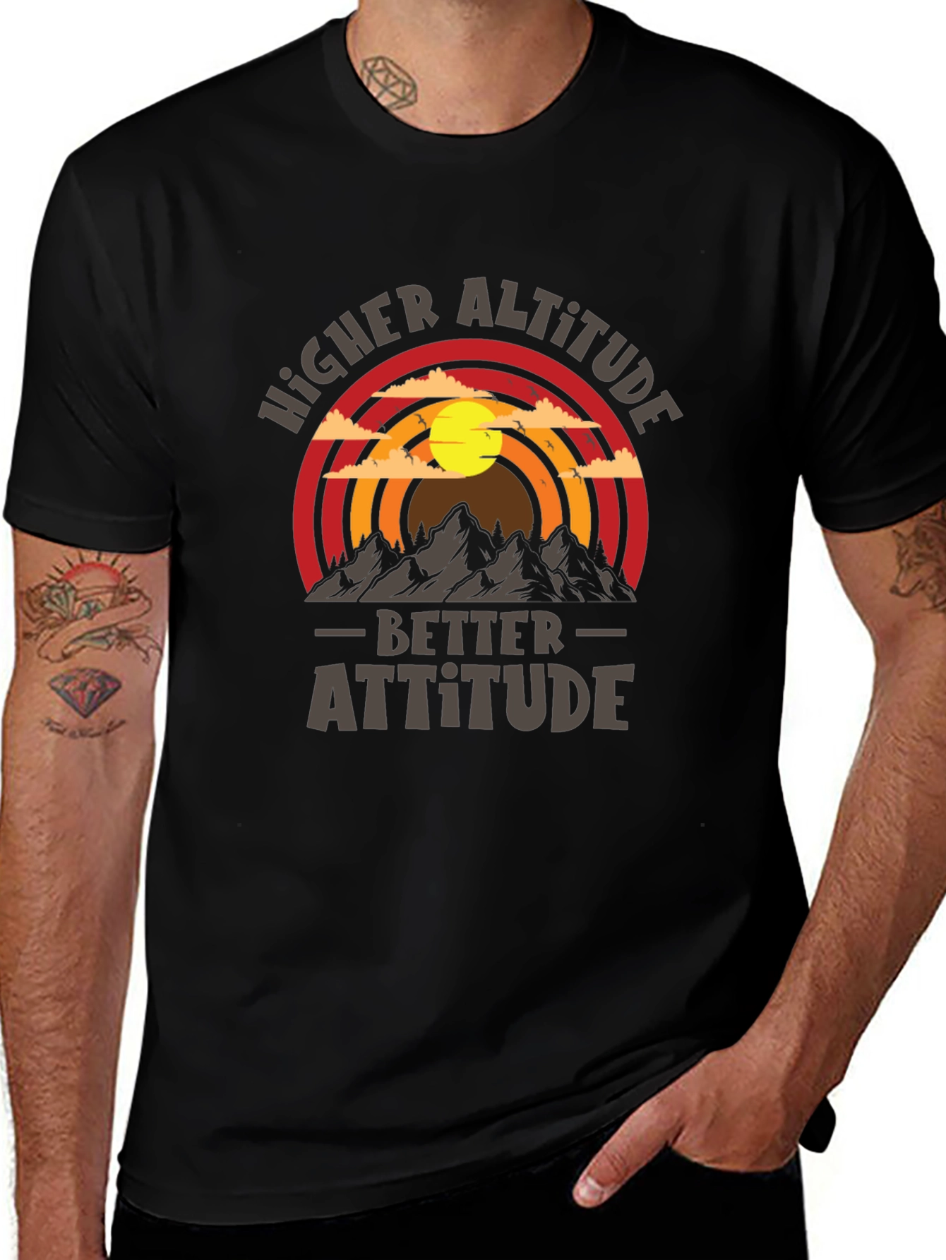 Higher Altitude Better Attitude Graphic T-Shirt