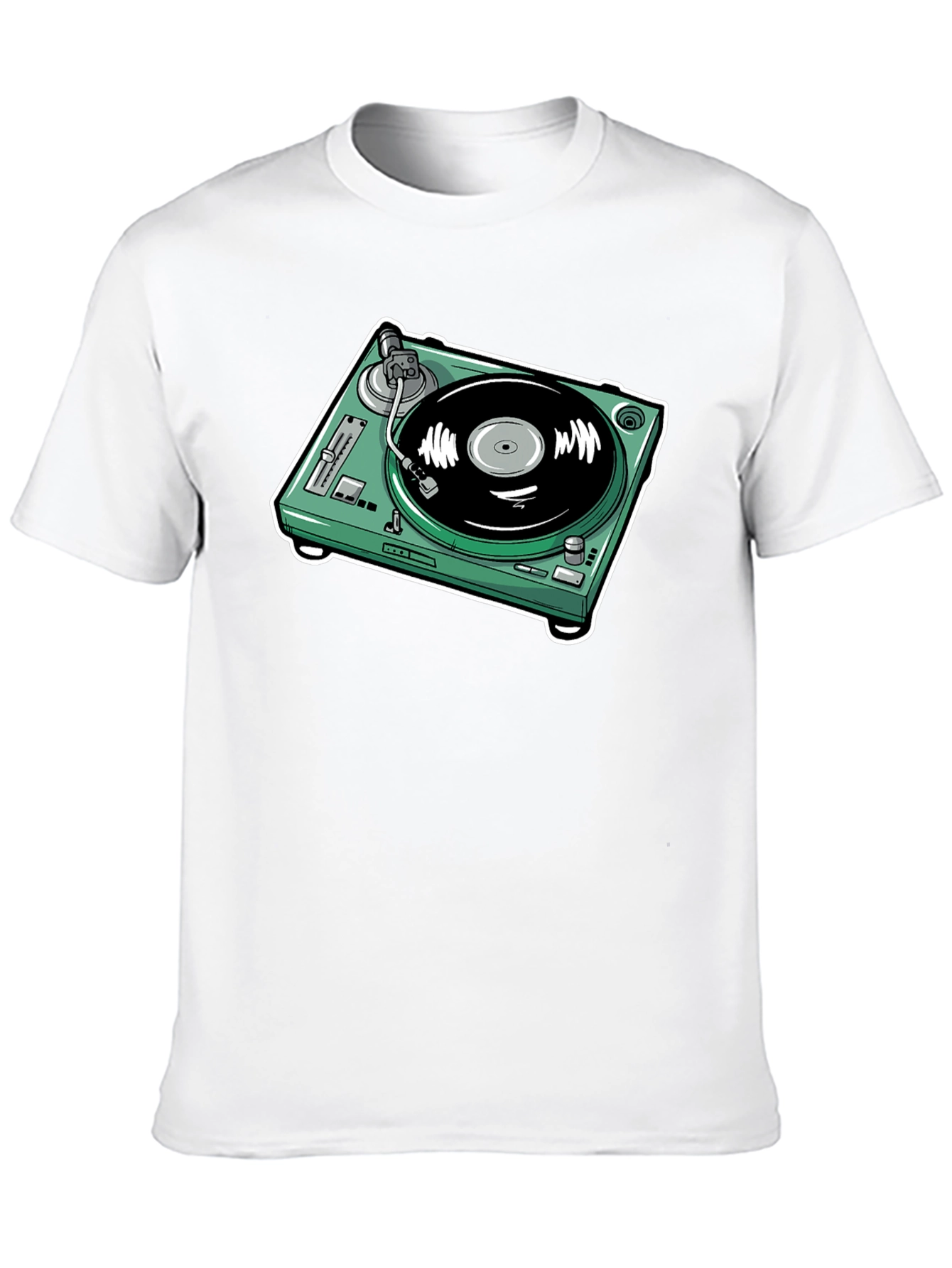 Turntable Graphic T-Shirt - Black Cotton Tee