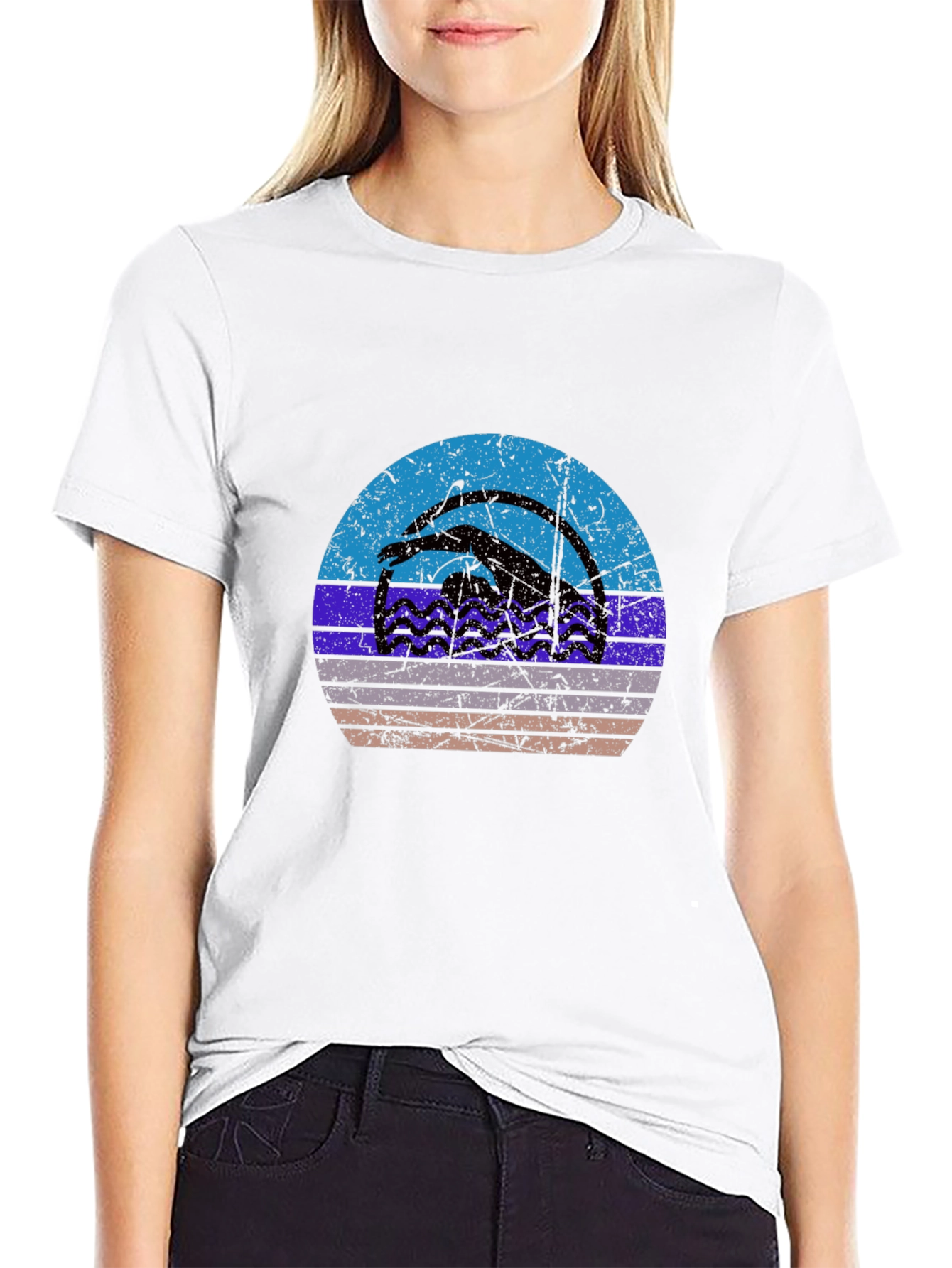 Retro Swimmer Graphic T-Shirt