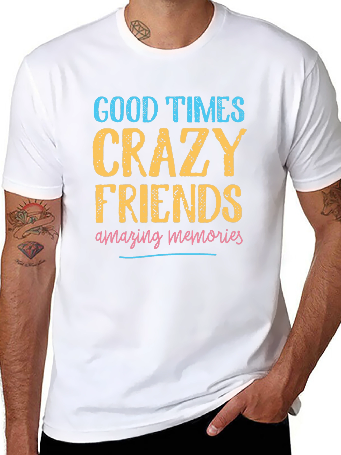 Good Times Crazy Friends Graphic T-Shirt