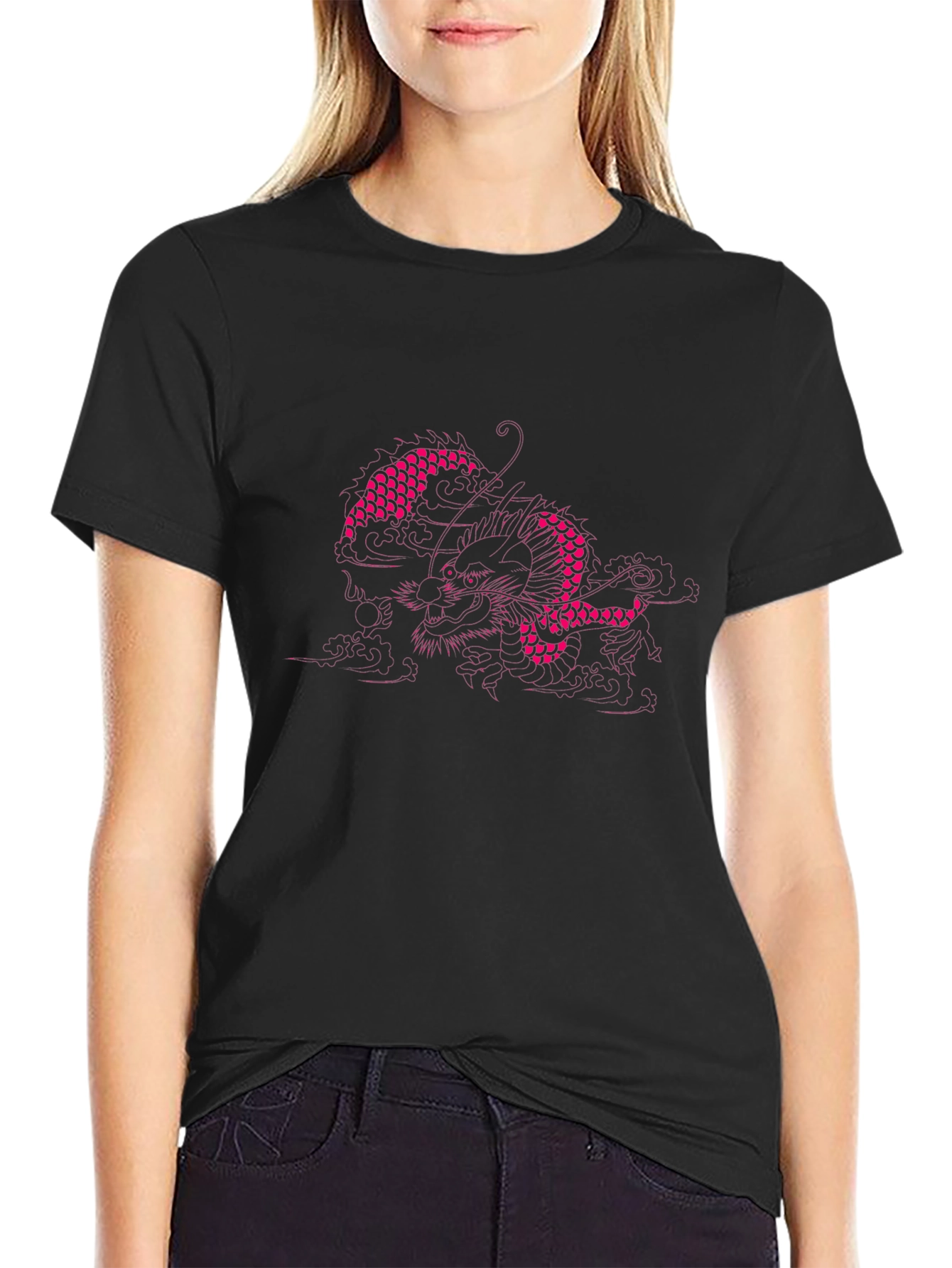 Black Dragon Graphic Tee - Casual Cool Style
