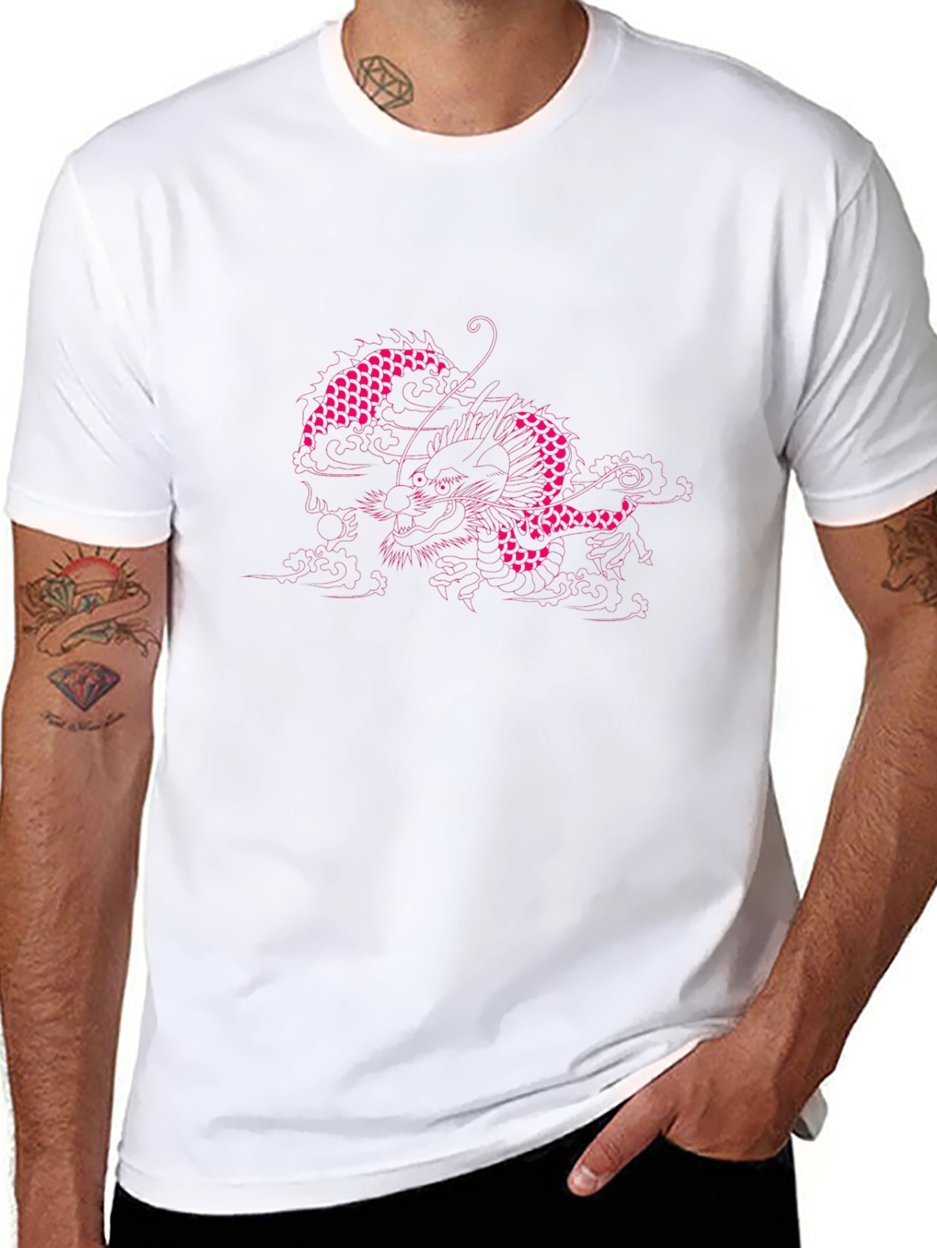Black Dragon Graphic Tee - Casual Cool Style