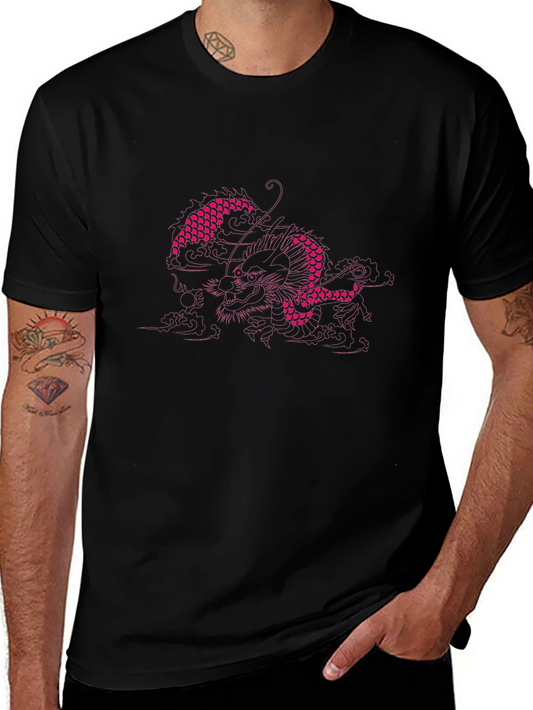 Black Dragon Graphic Tee - Casual Cool Style