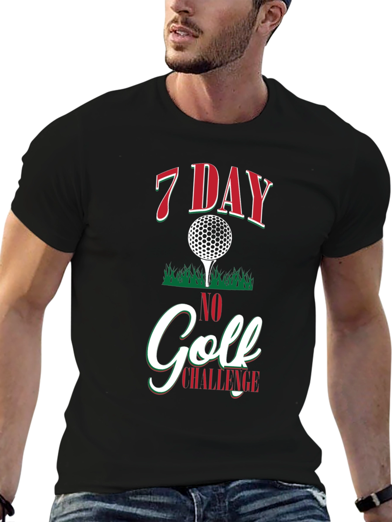 7 Day No Golf Challenge Graphic T-Shirt