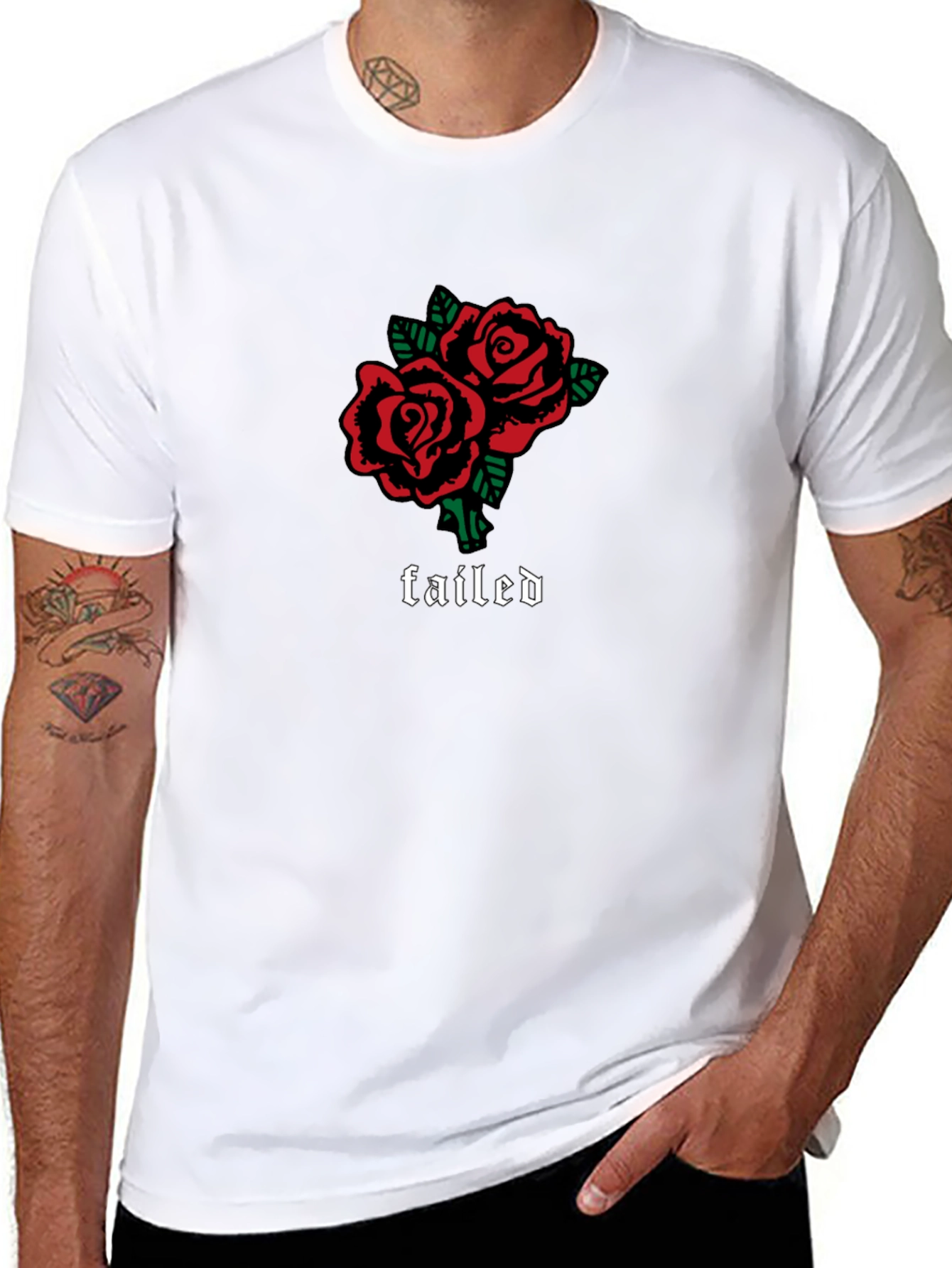 Failed Roses Graphic Tee - Black