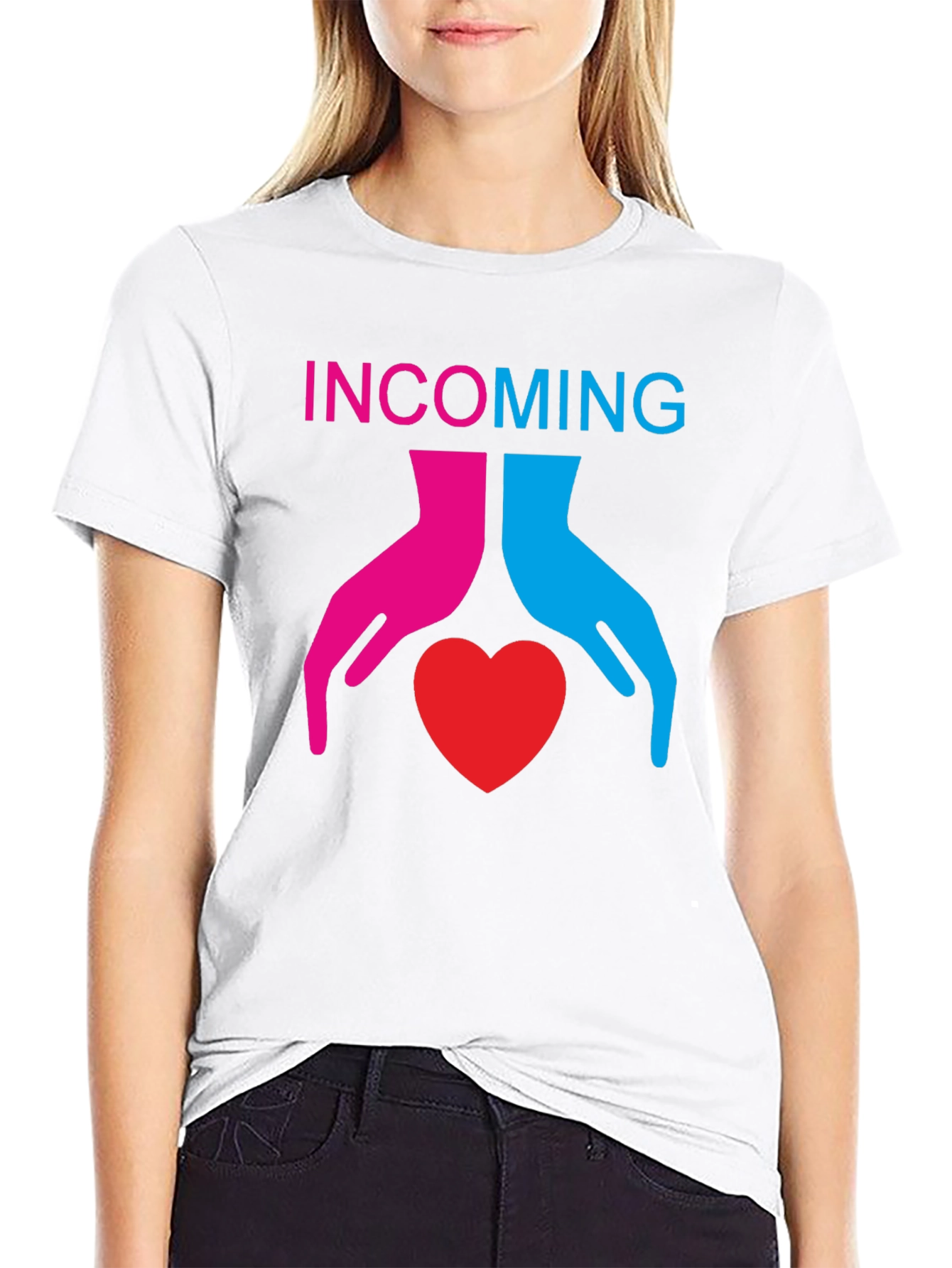 Incoming Love Heart Graphic T-Shirt