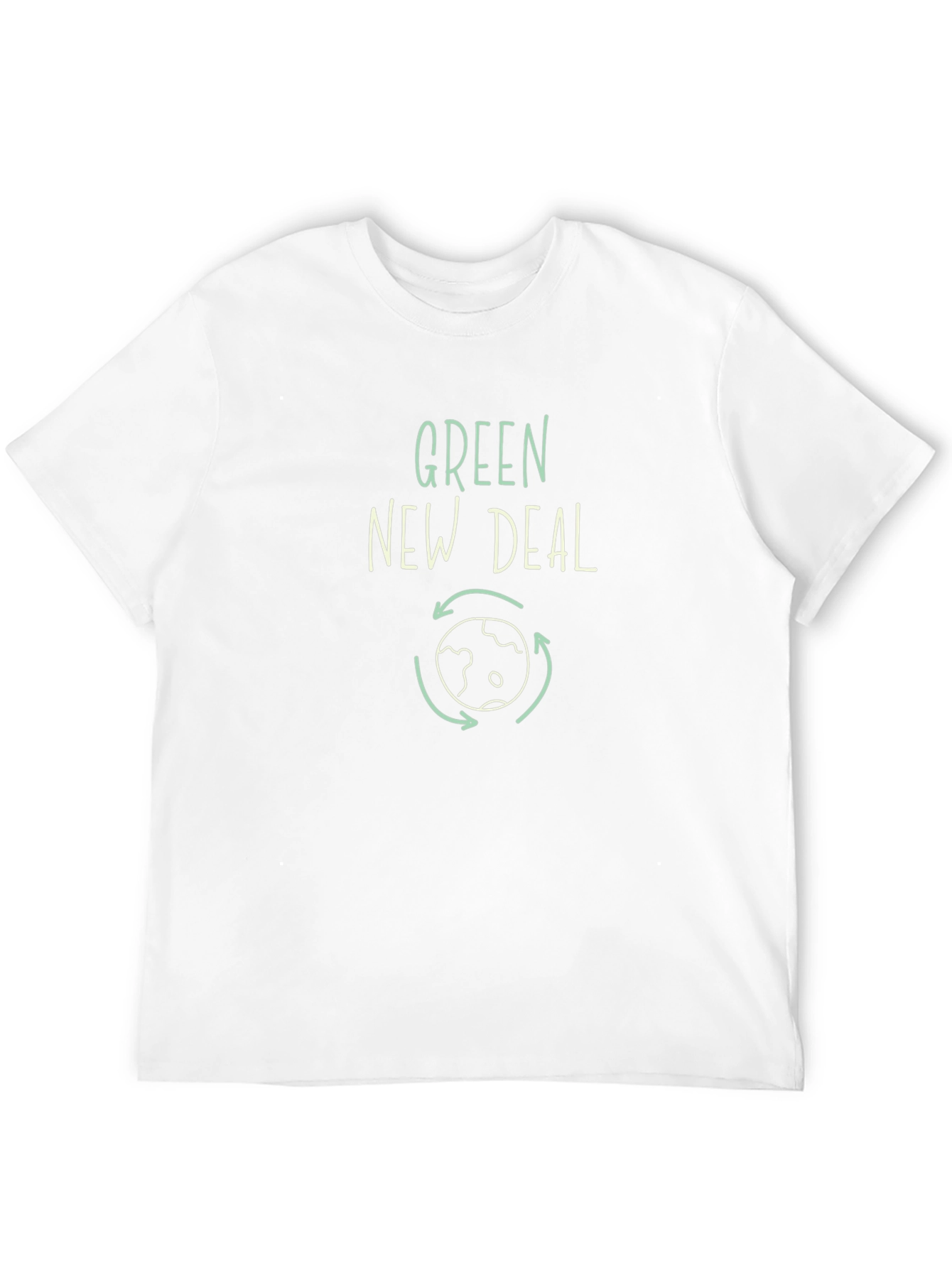 Green New Deal Graphic Tee - Black Cotton T-Shirt