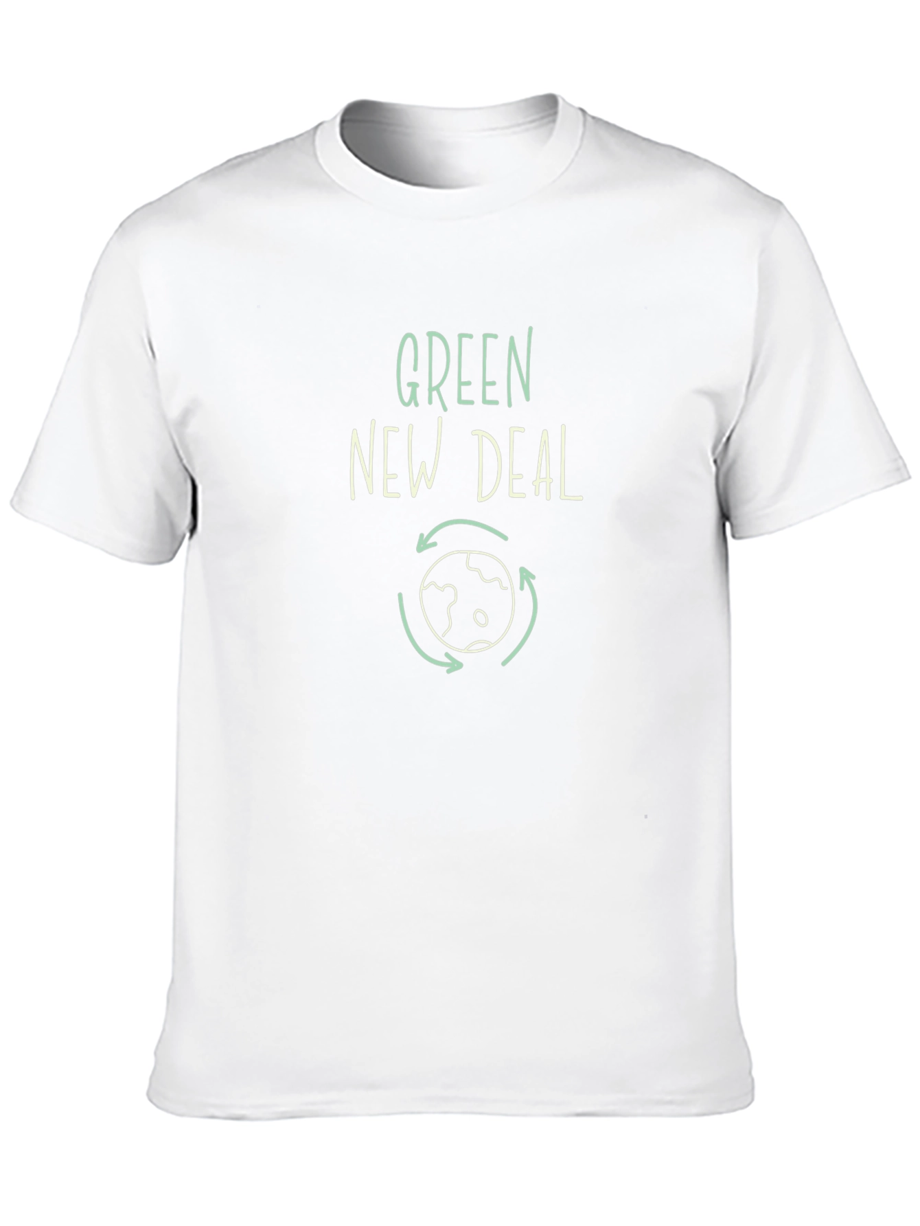 Green New Deal Graphic Tee - Black Cotton T-Shirt