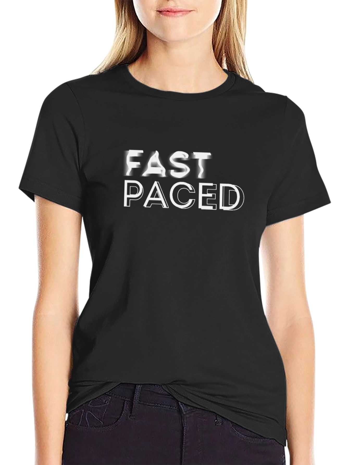 Fast Paced Black Graphic Tee
