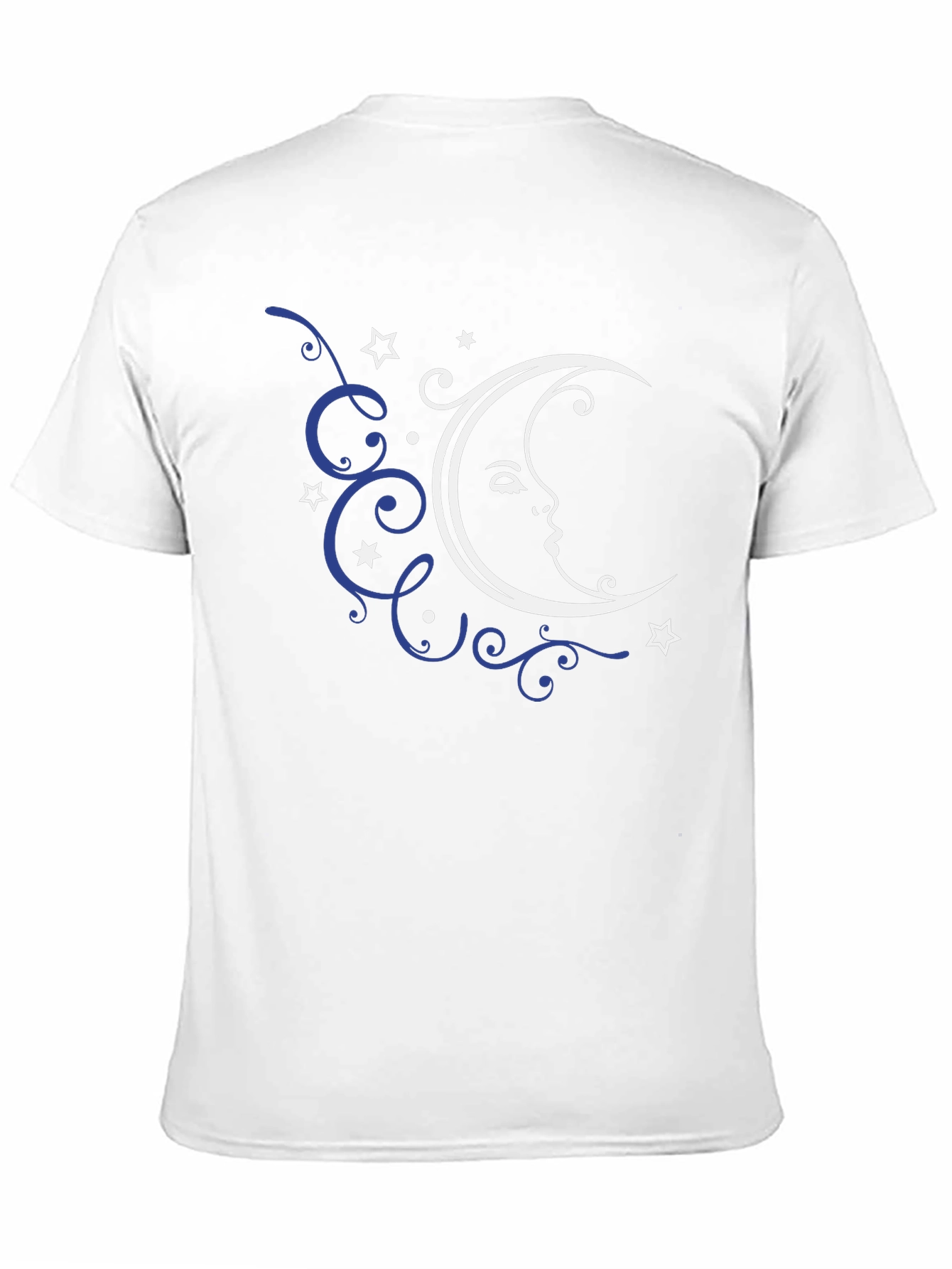 Celestial Moon Graphic Tee - Black Cotton T-Shirt