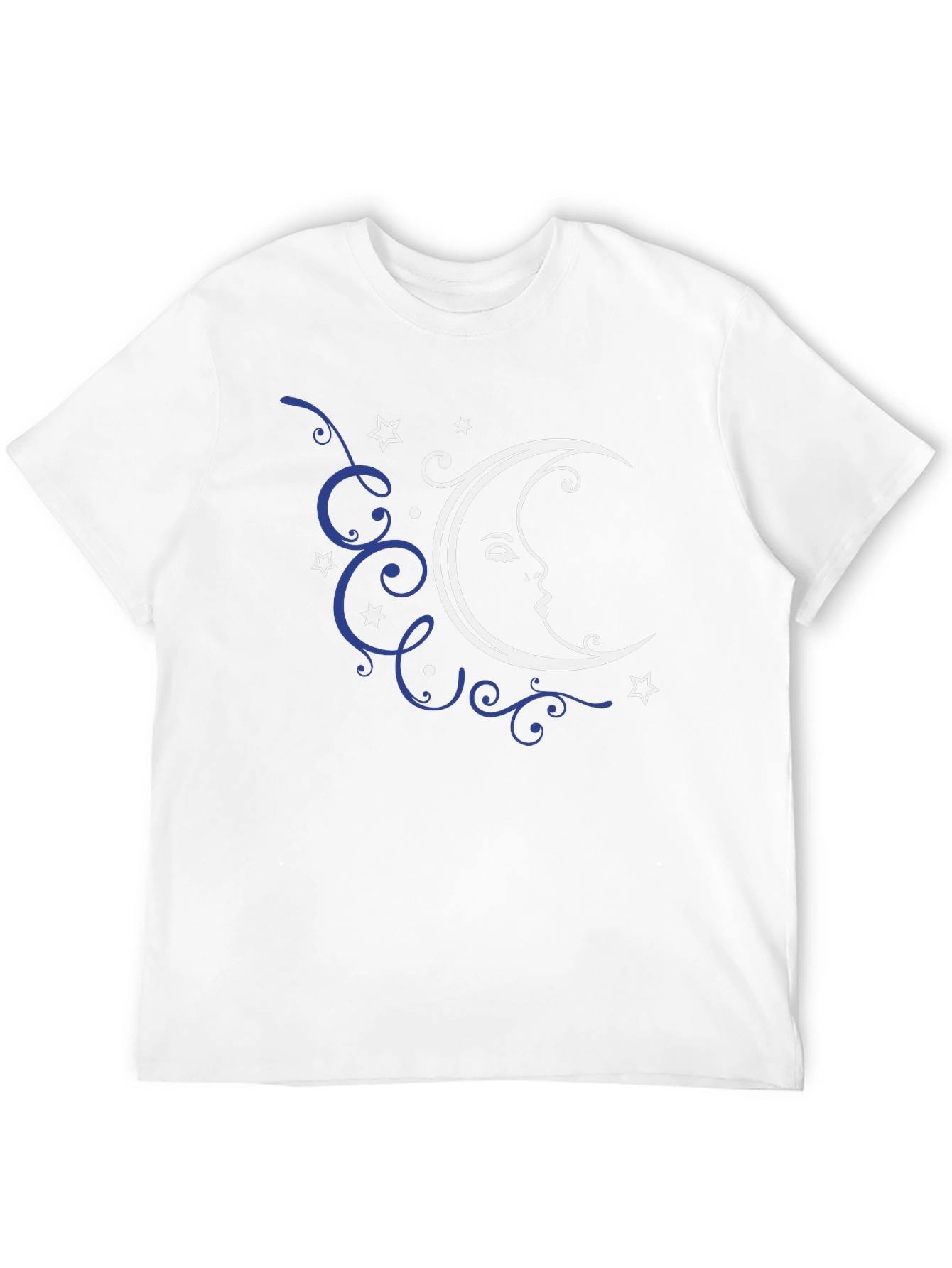 Celestial Moon Graphic Tee - Black Cotton T-Shirt