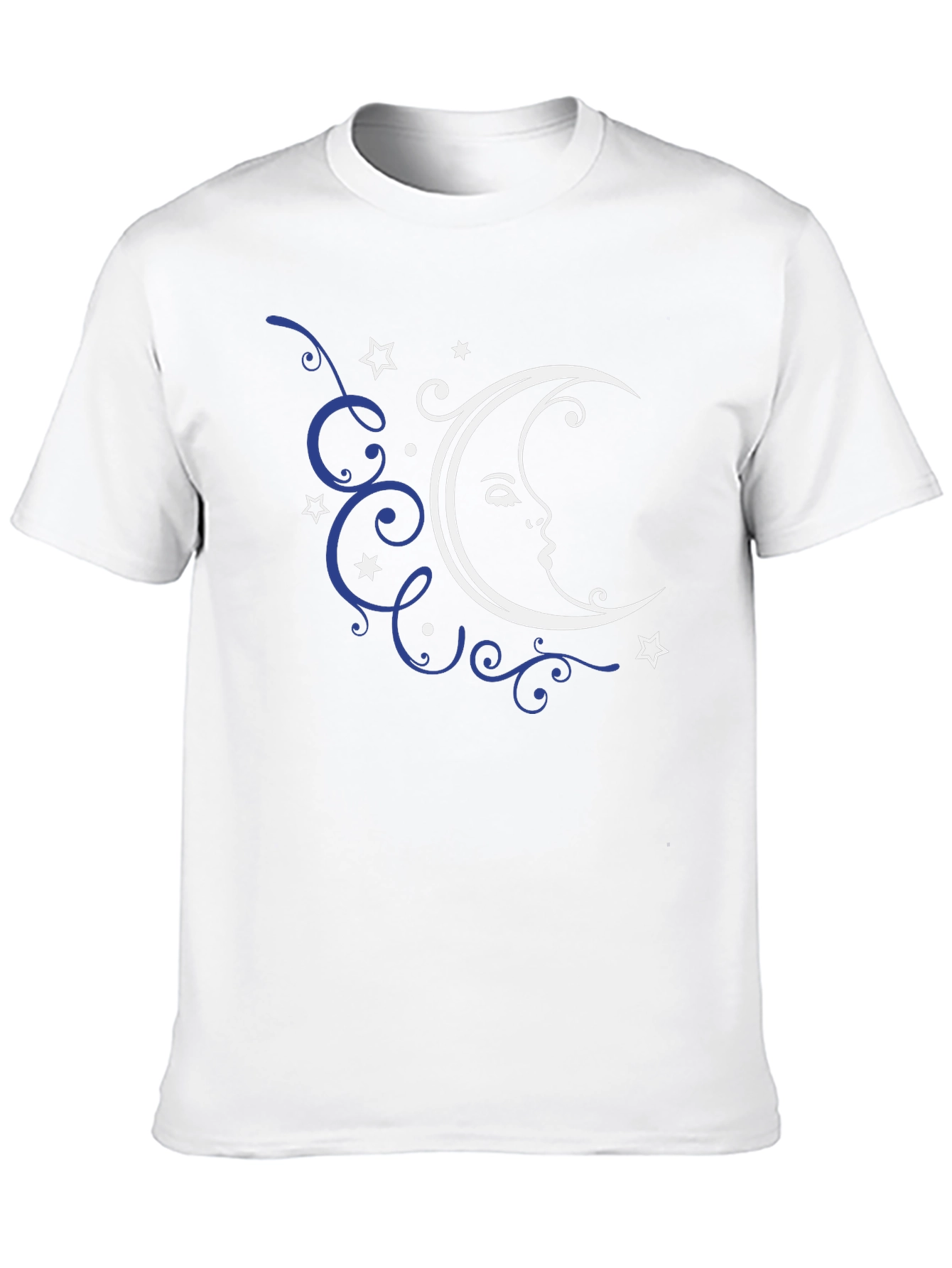 Celestial Moon Graphic Tee - Black Cotton T-Shirt