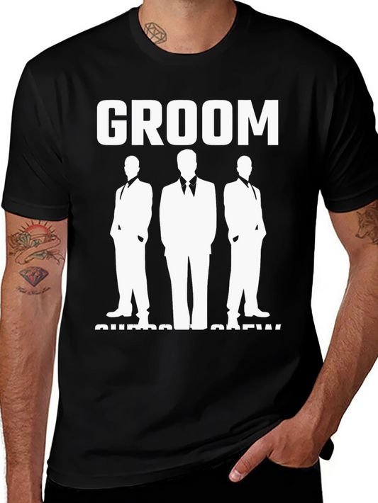 Groom Squad Crew Black T-Shirt