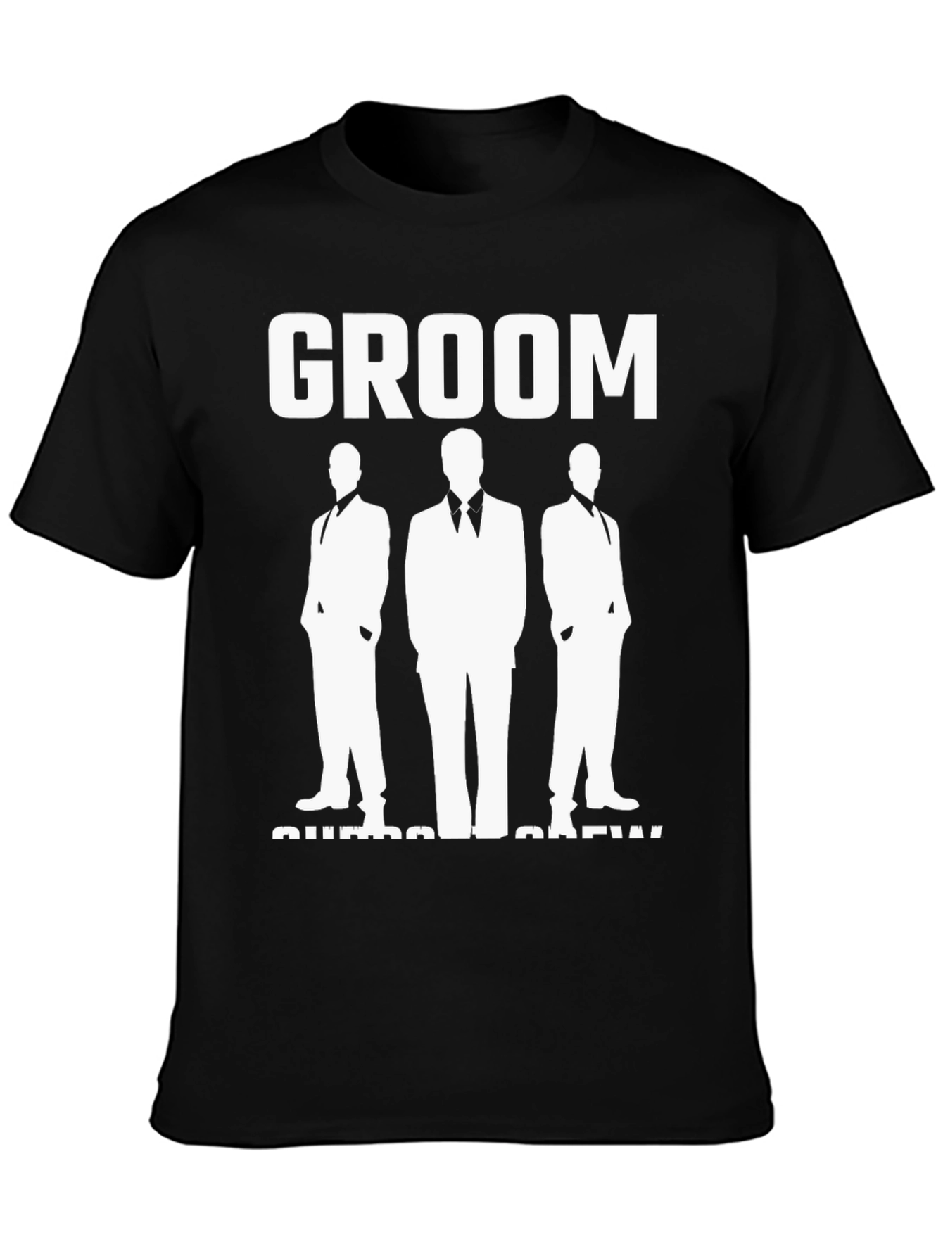 Groom Squad Crew Black T-Shirt