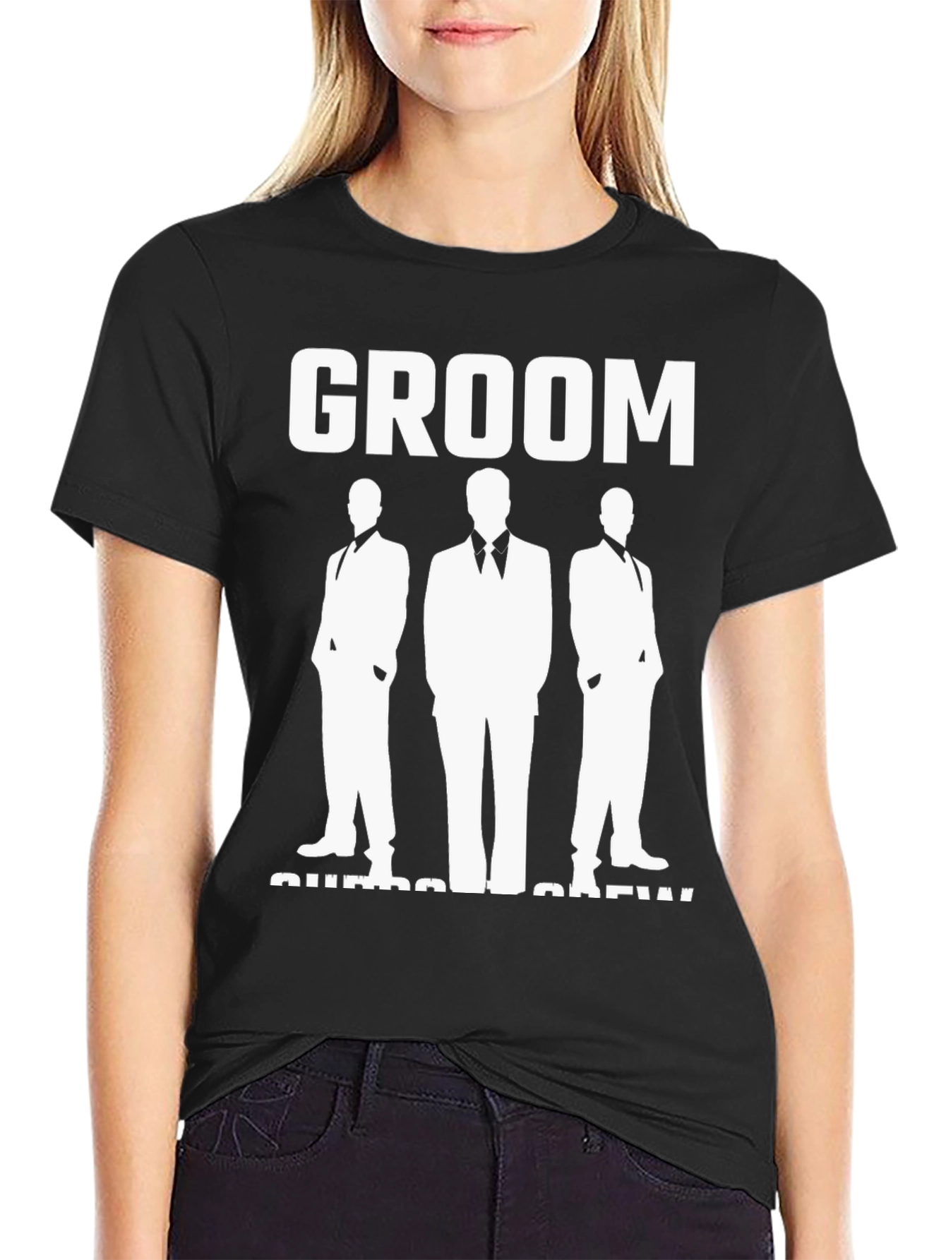 Groom Squad Crew Black T-Shirt