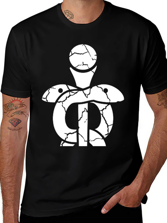 Cracked Symbol Graphic Black T-Shirt