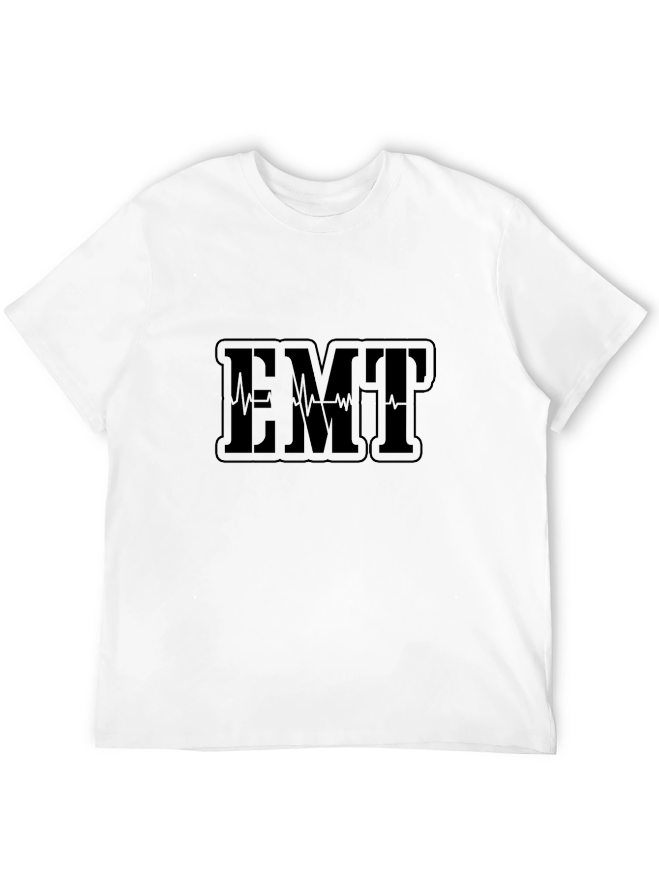 EMT Heartbeat Black T-Shirt