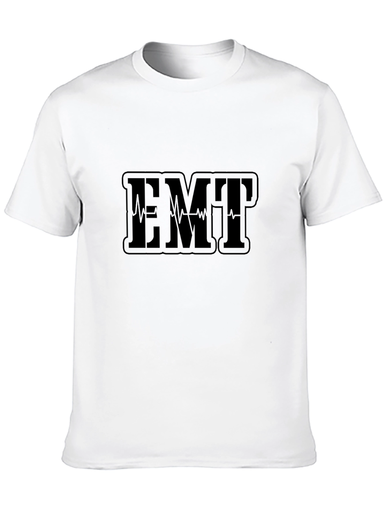 EMT Heartbeat Black T-Shirt