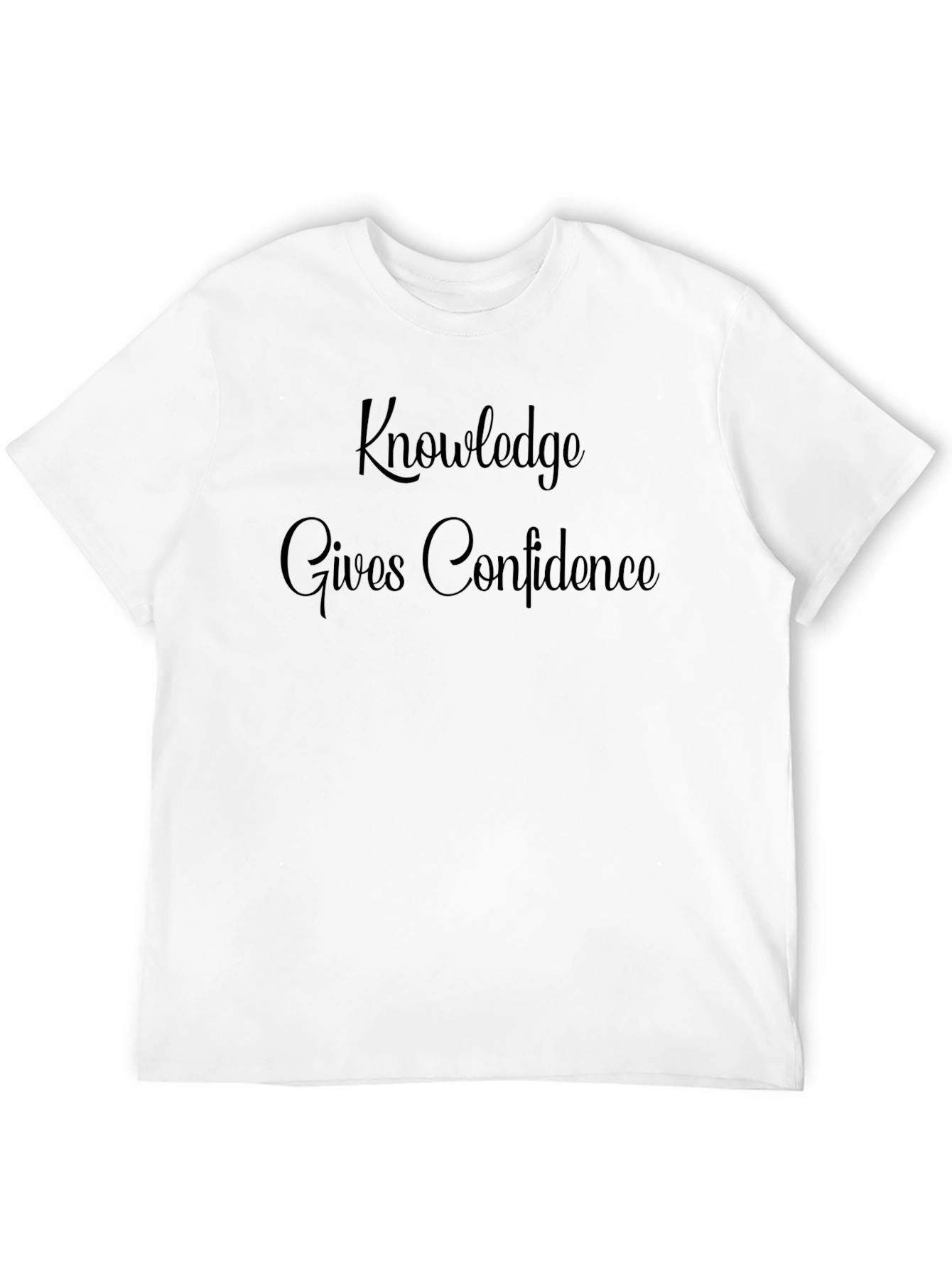 Knowledge Gives Confidence Black T-Shirt