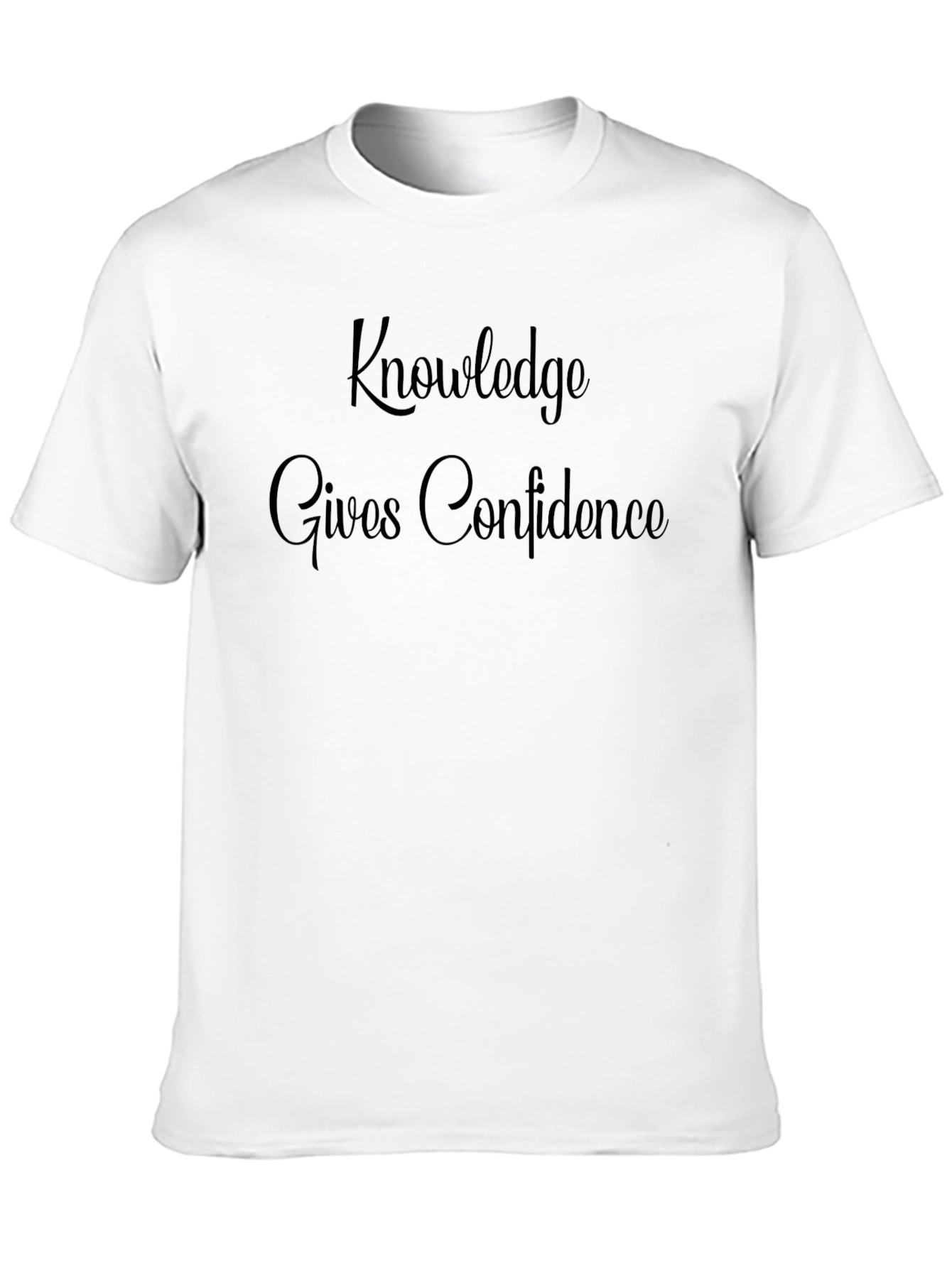 Knowledge Gives Confidence Black T-Shirt