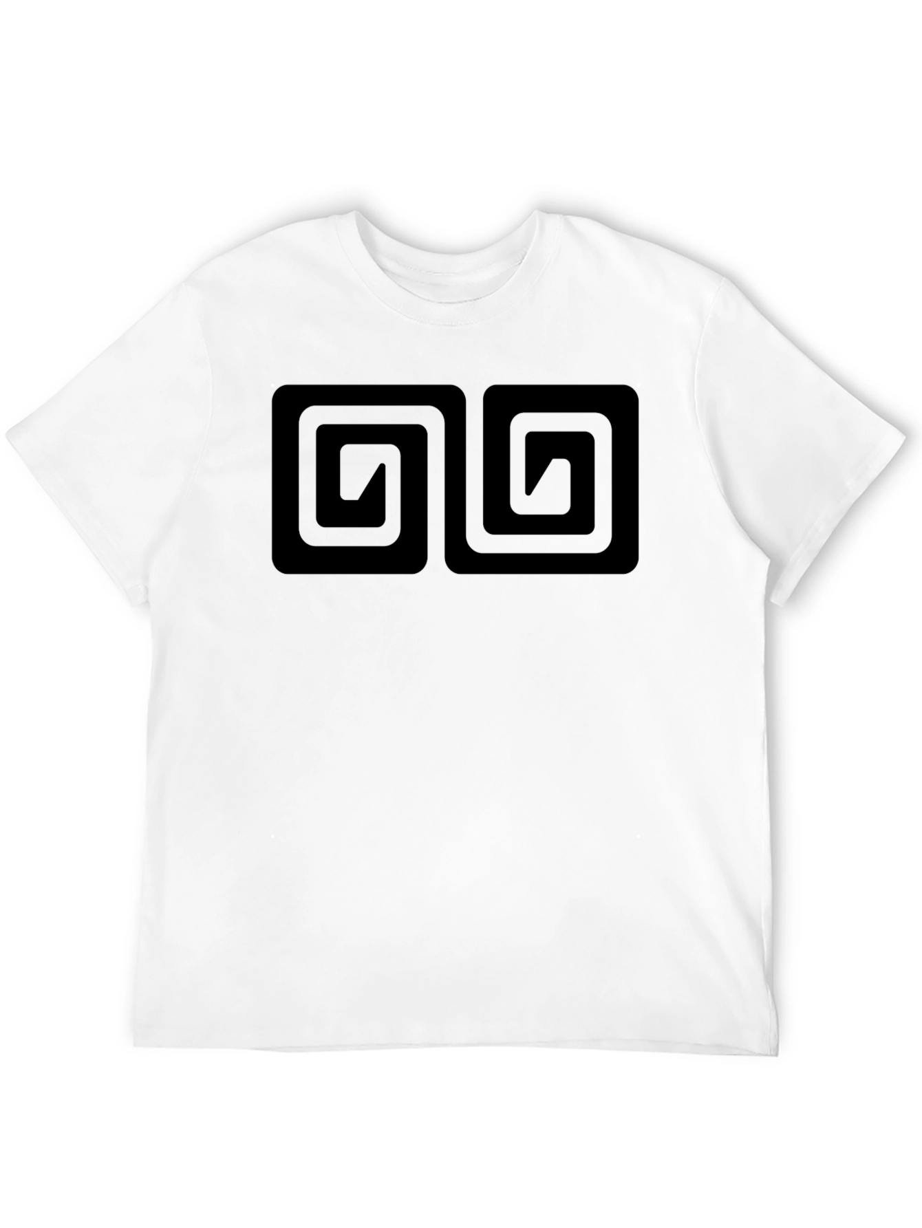Mens Black T-Shirt with Double Maze Design