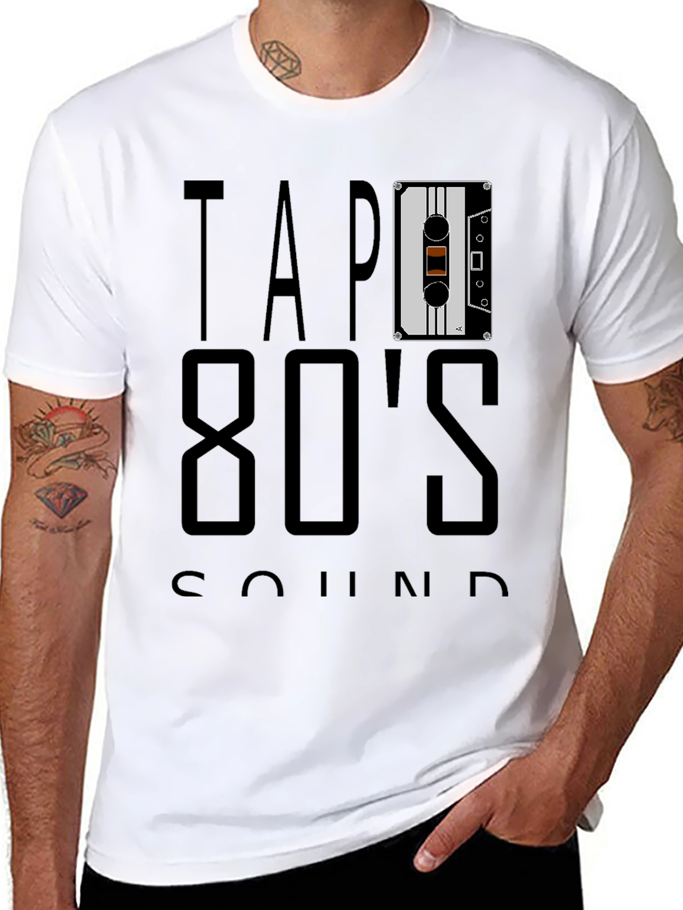 Retro 80s Sound Cassette Tape T-Shirt