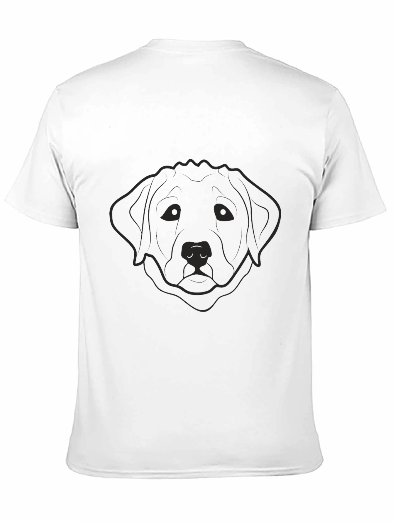 Black Dog Outline T-Shirt - Casual Style