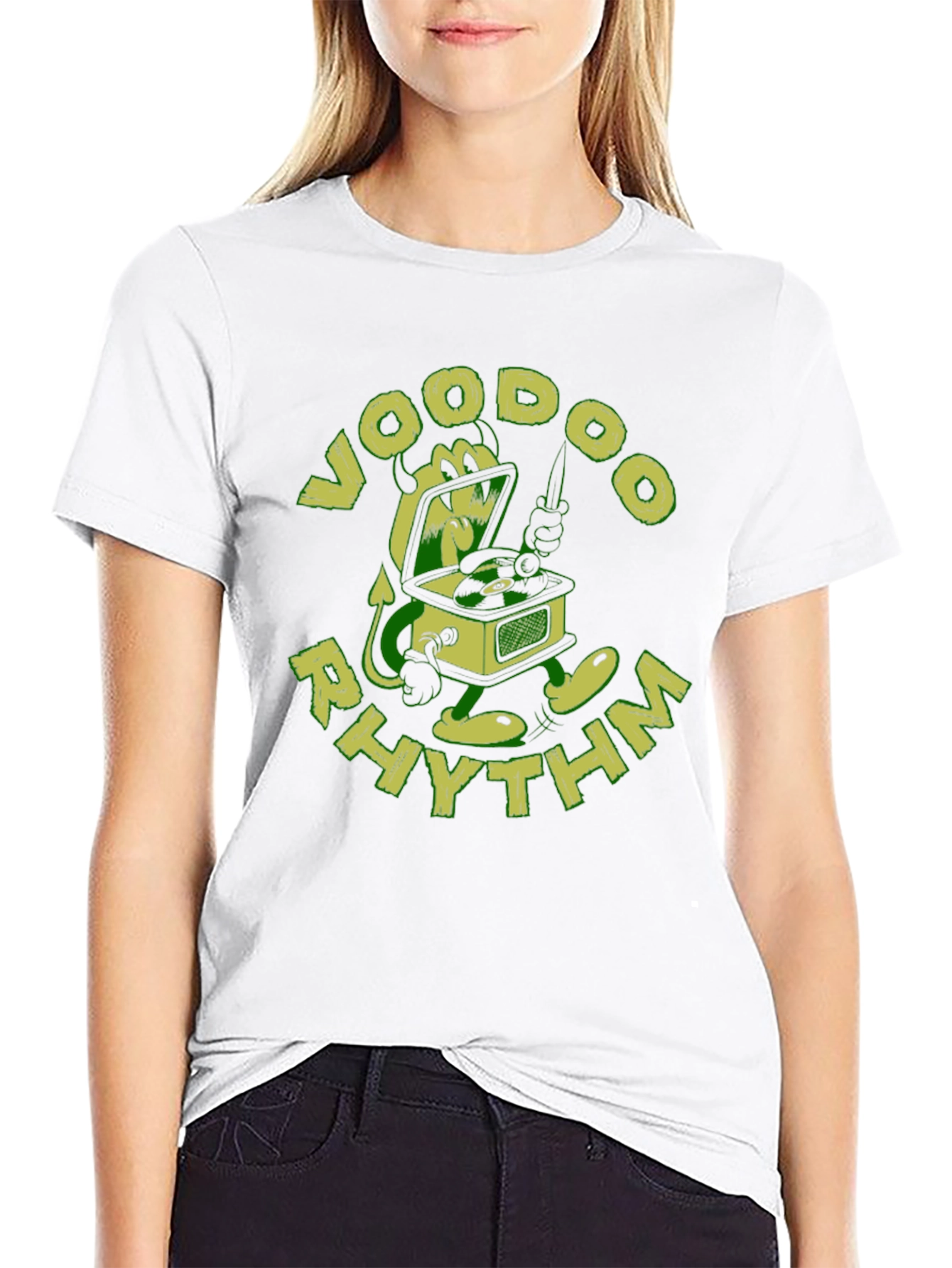 Voodoo Rhythm Graphic Black T-Shirt
