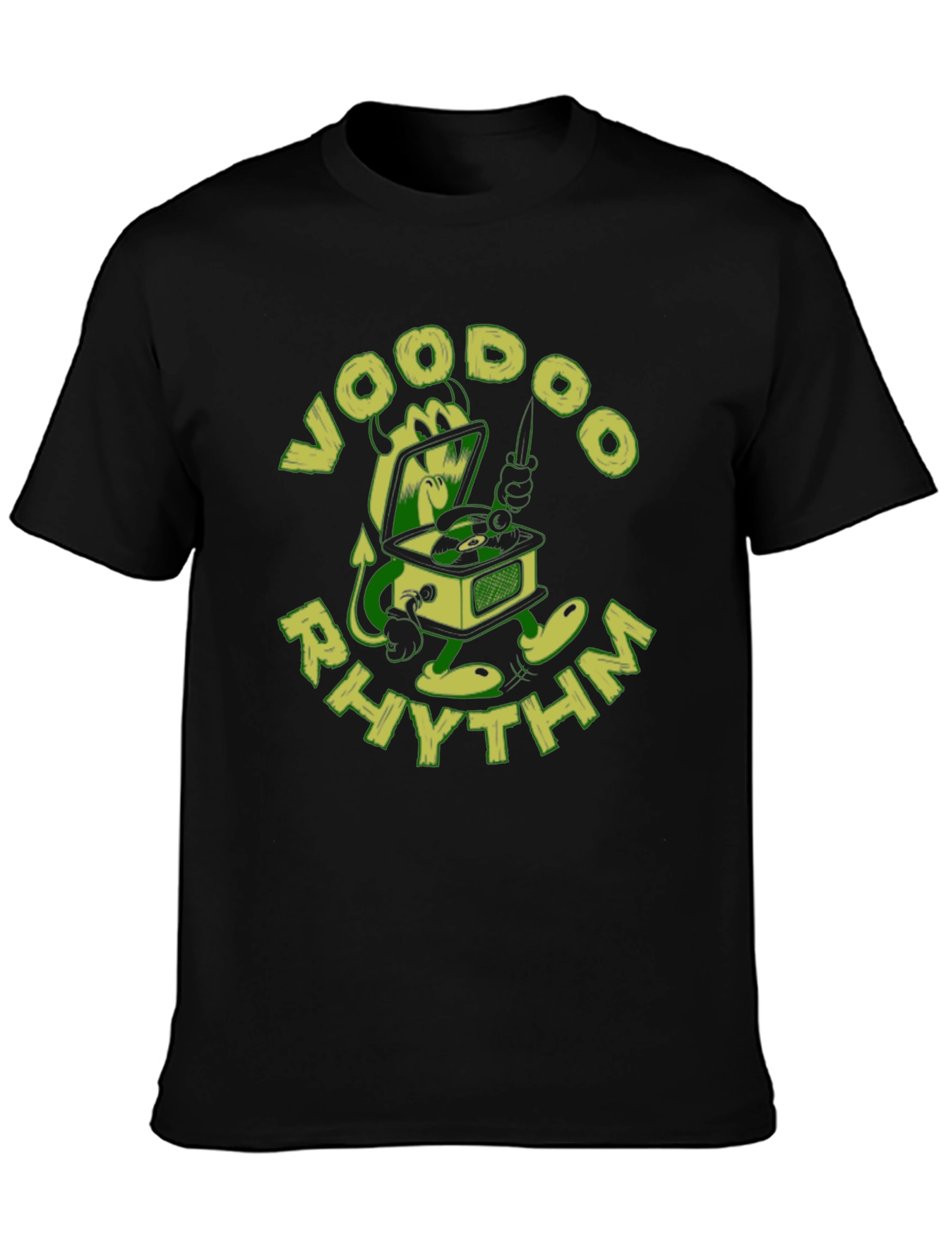 Voodoo Rhythm Graphic Black T-Shirt