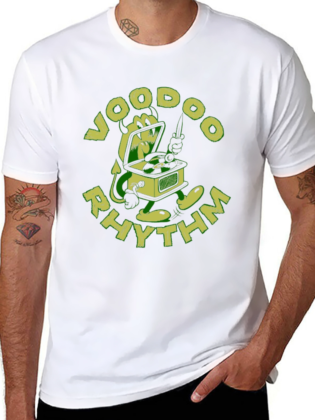 Voodoo Rhythm Graphic Black T-Shirt
