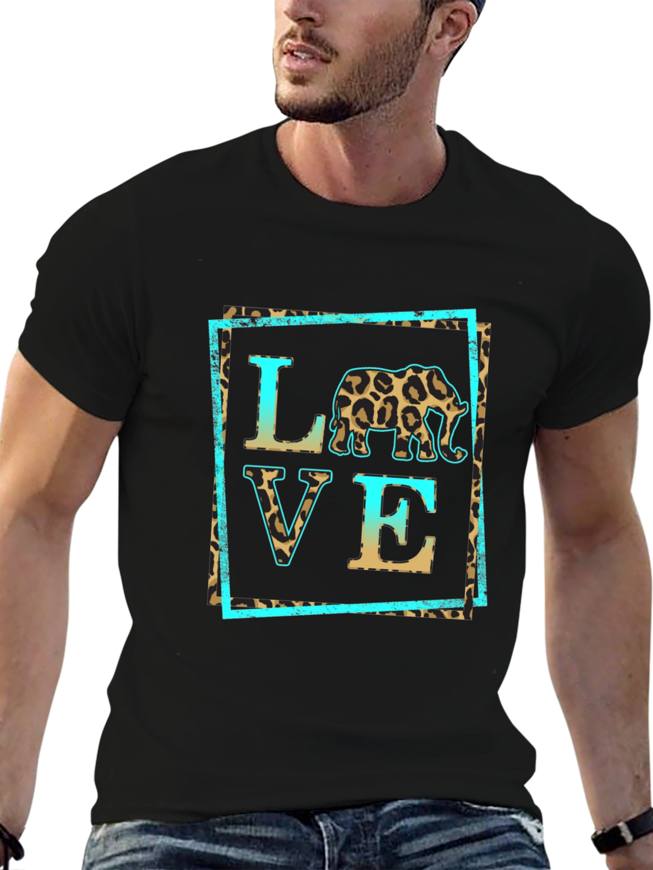 Leopard Elephant Love T-Shirt