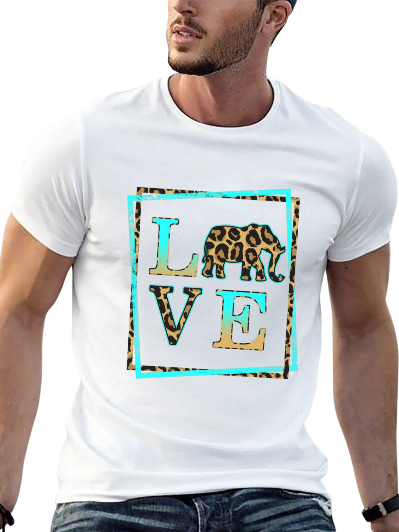 Leopard Elephant Love T-Shirt