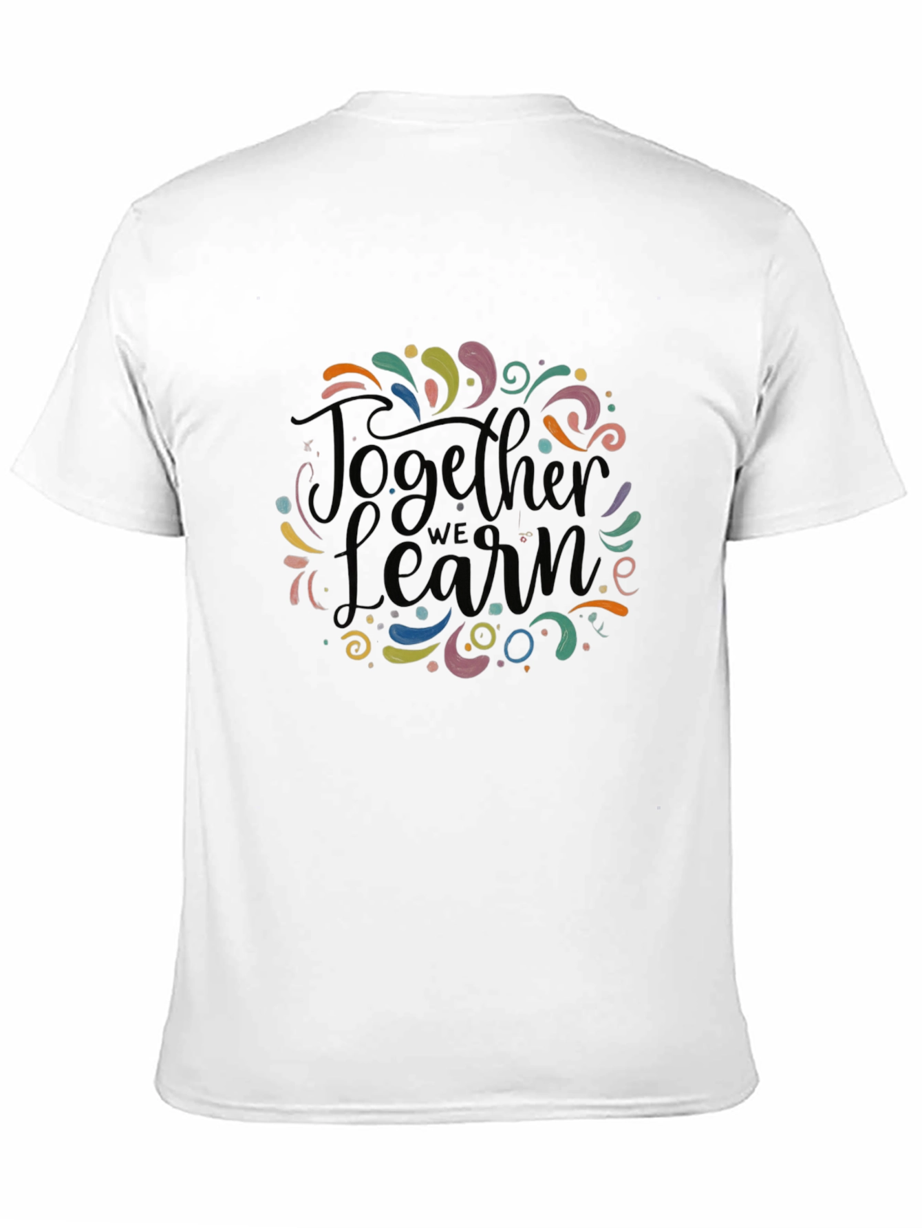 Together We Learn Graphic Tee - Black Cotton Blend