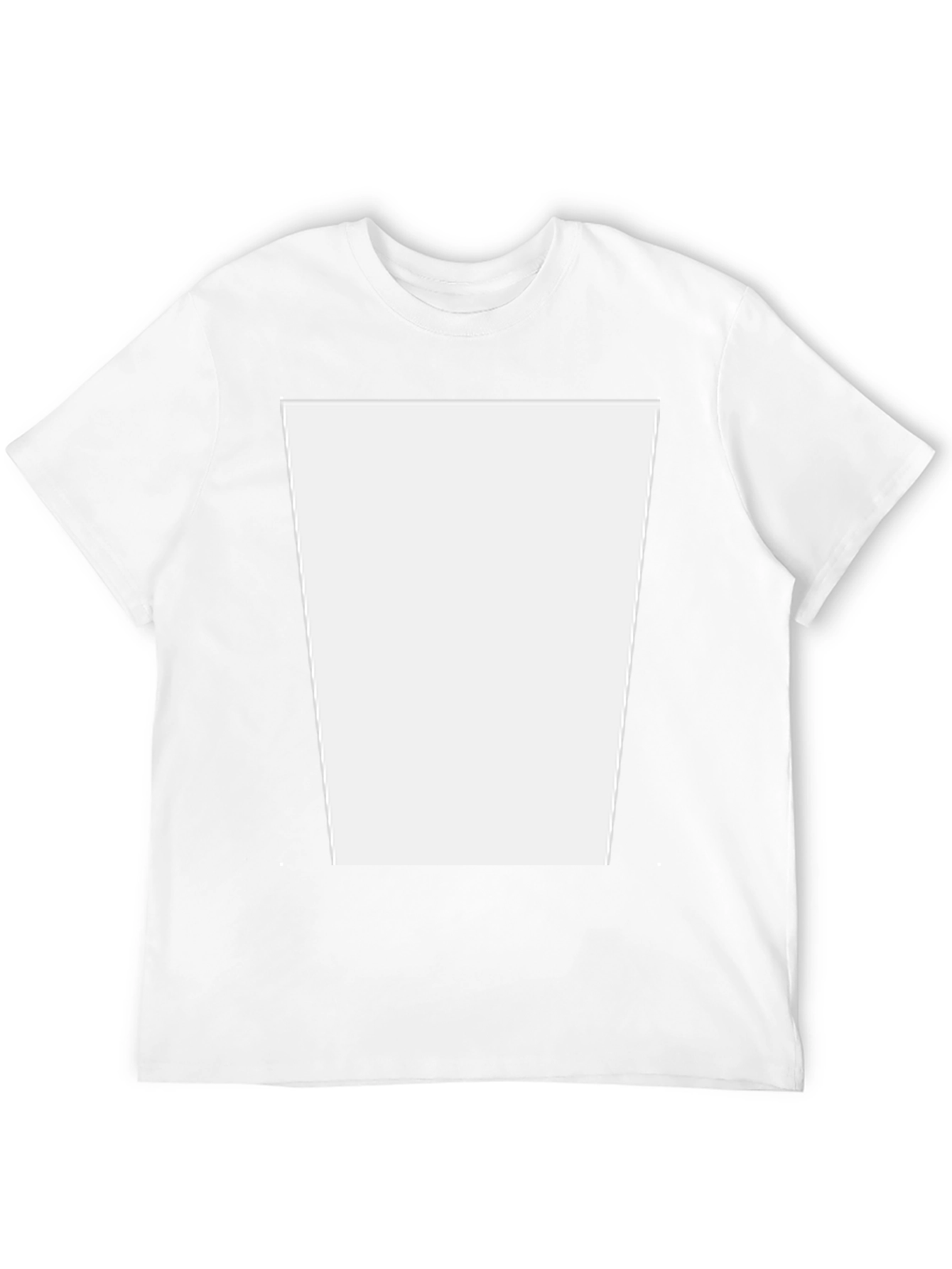Classic Black T-Shirt with Customizable Print Area