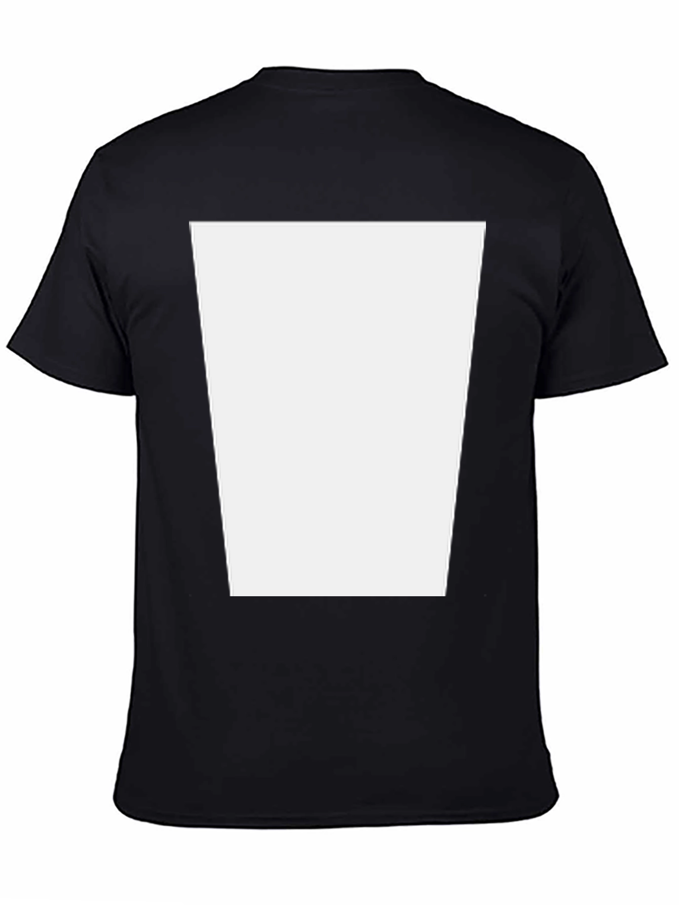 Classic Black T-Shirt with Customizable Print Area