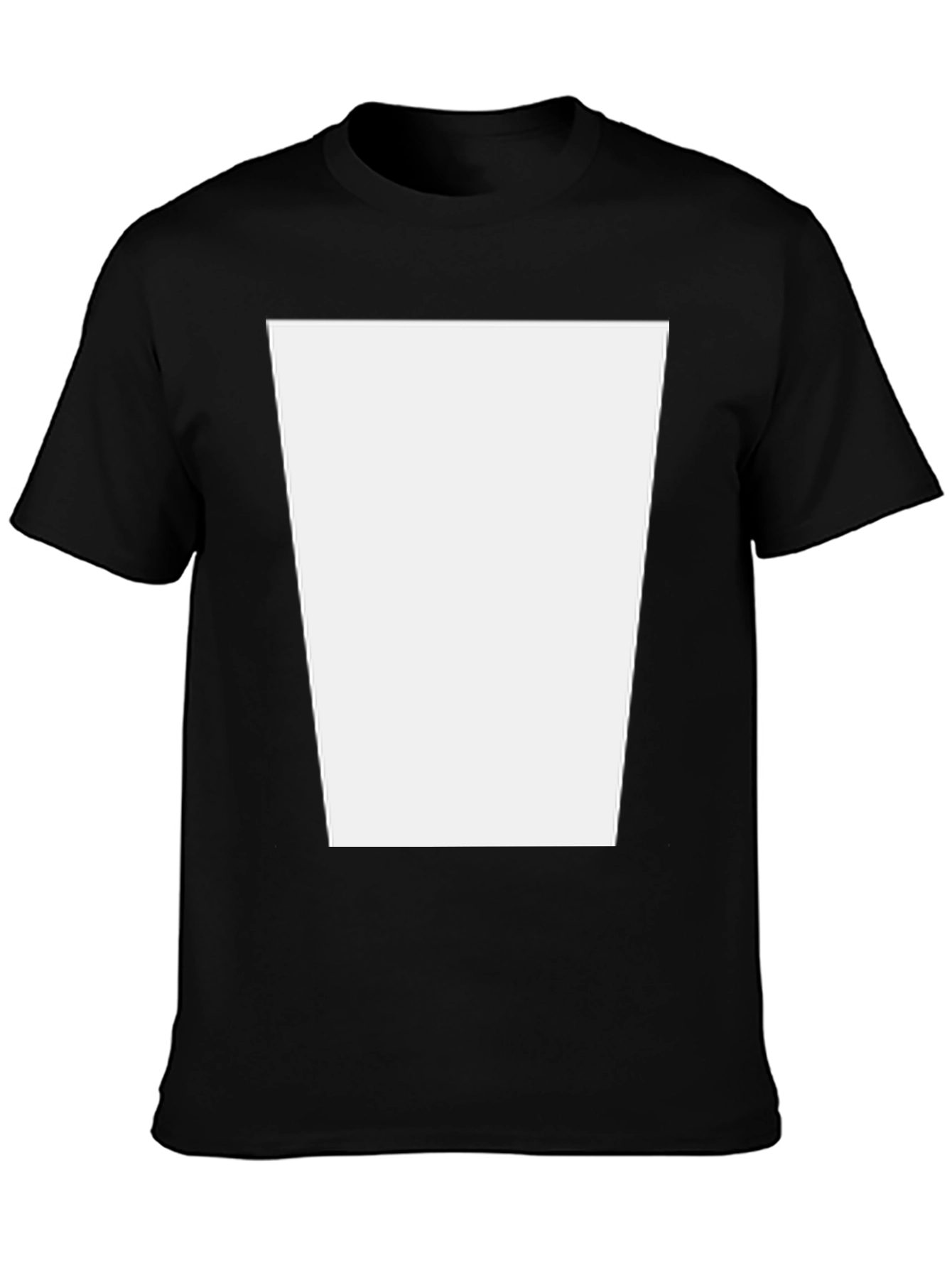 Classic Black T-Shirt with Customizable Print Area