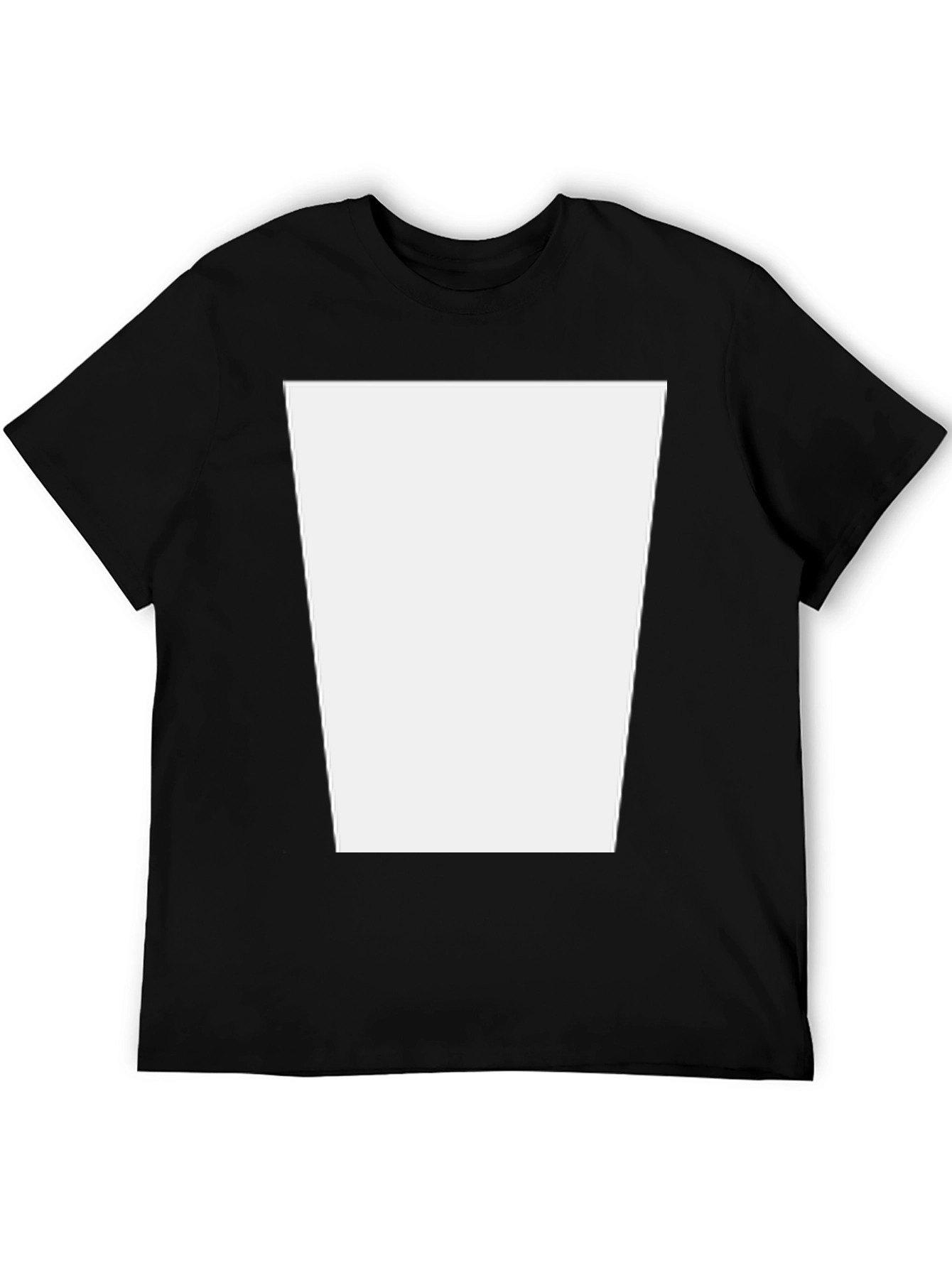 Classic Black T-Shirt with Customizable Print Area