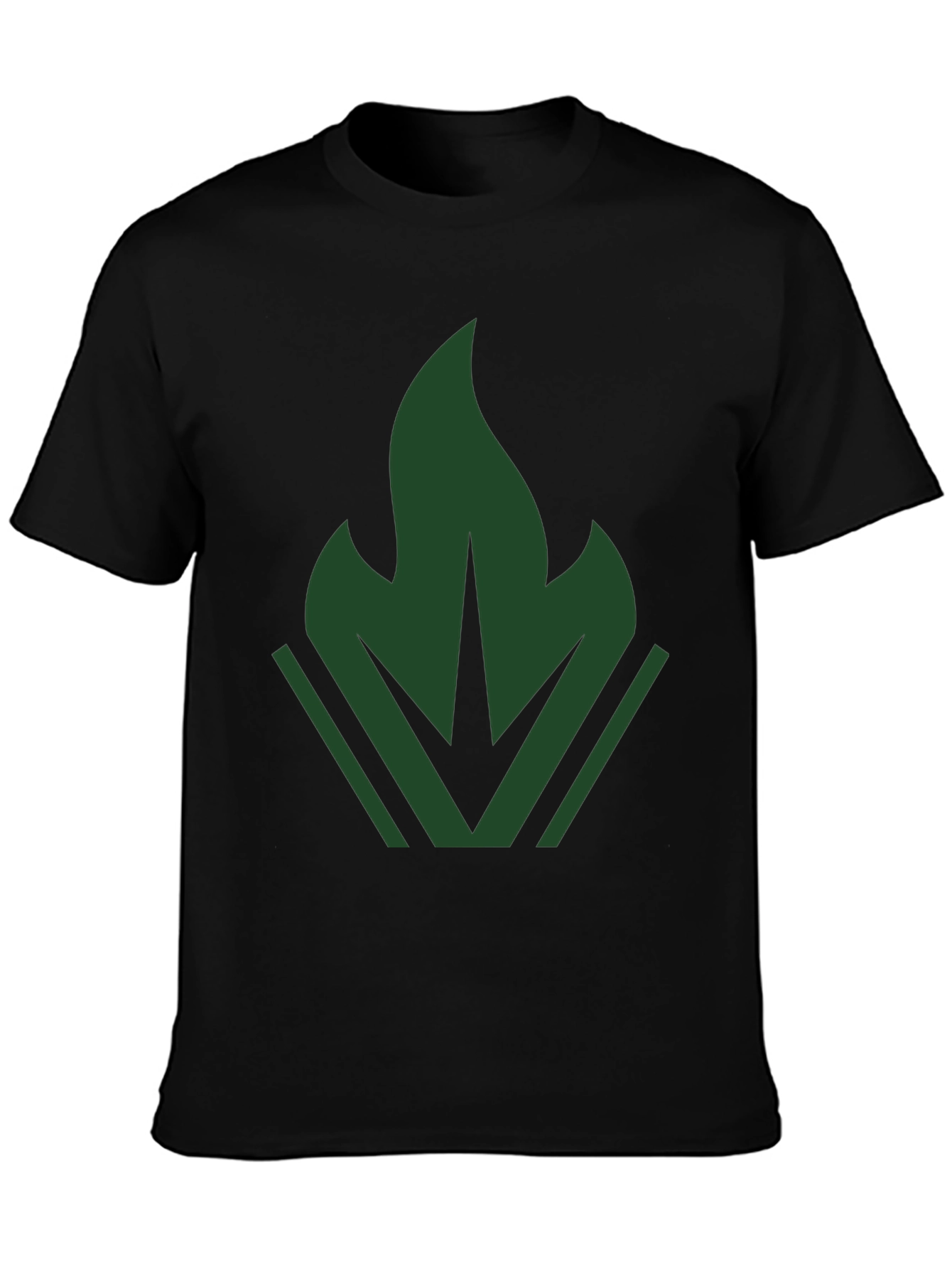 Dark Green Emblem Tee - Modern Casual Style